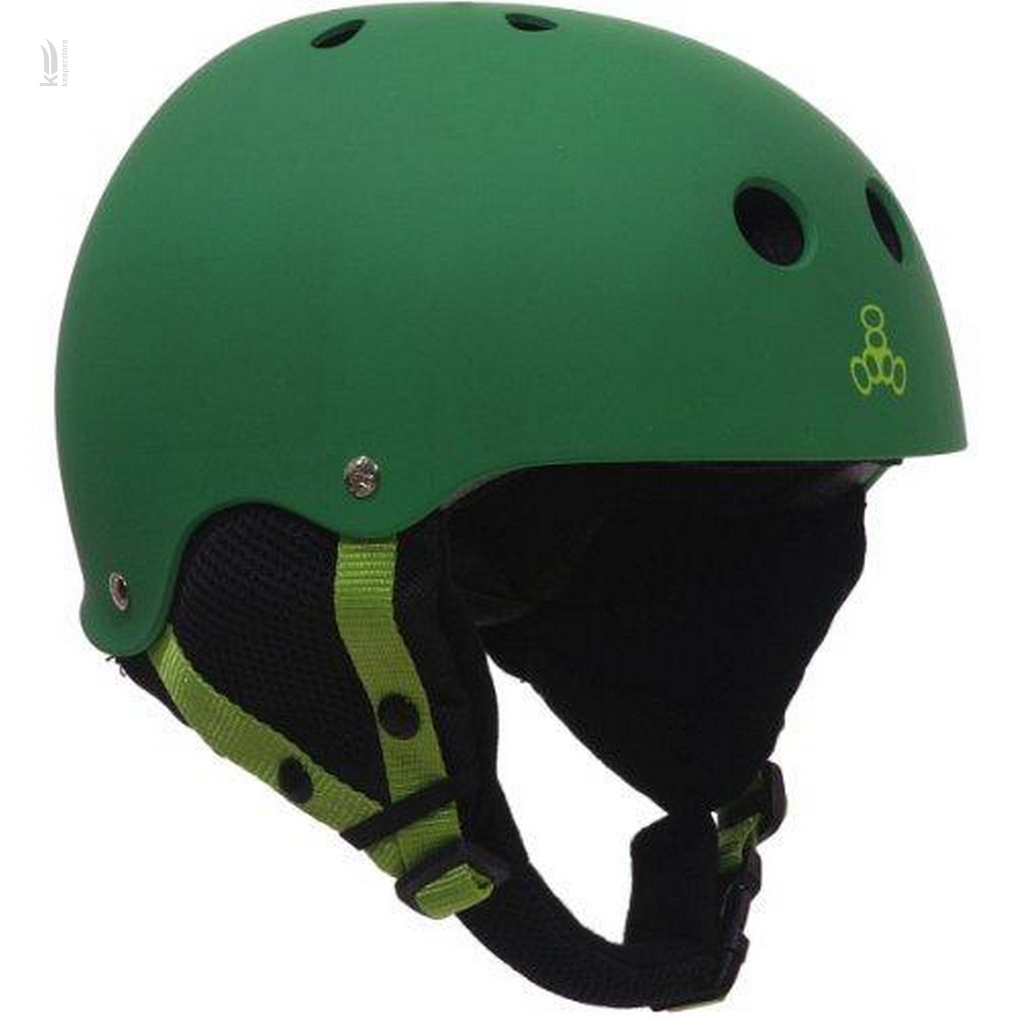 Защитный шлем унисекс Triple8 Old School Snow Kelly Rubber Green (L)