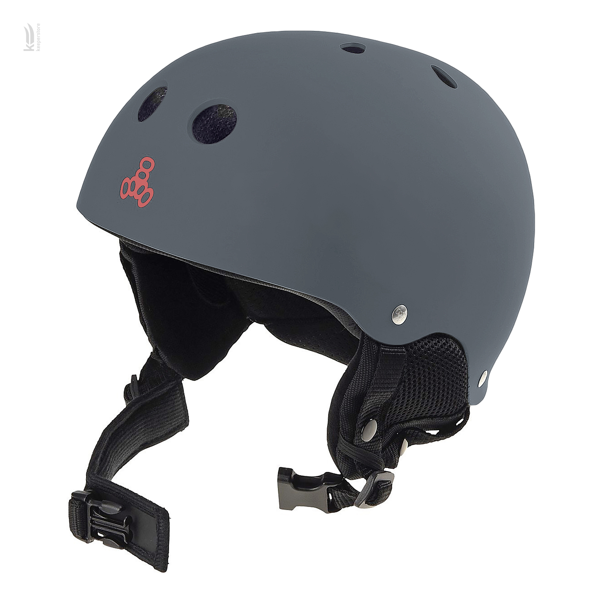 Шлем с вентиляцией Triple8 Old School Snow Gun Rubber (XL)