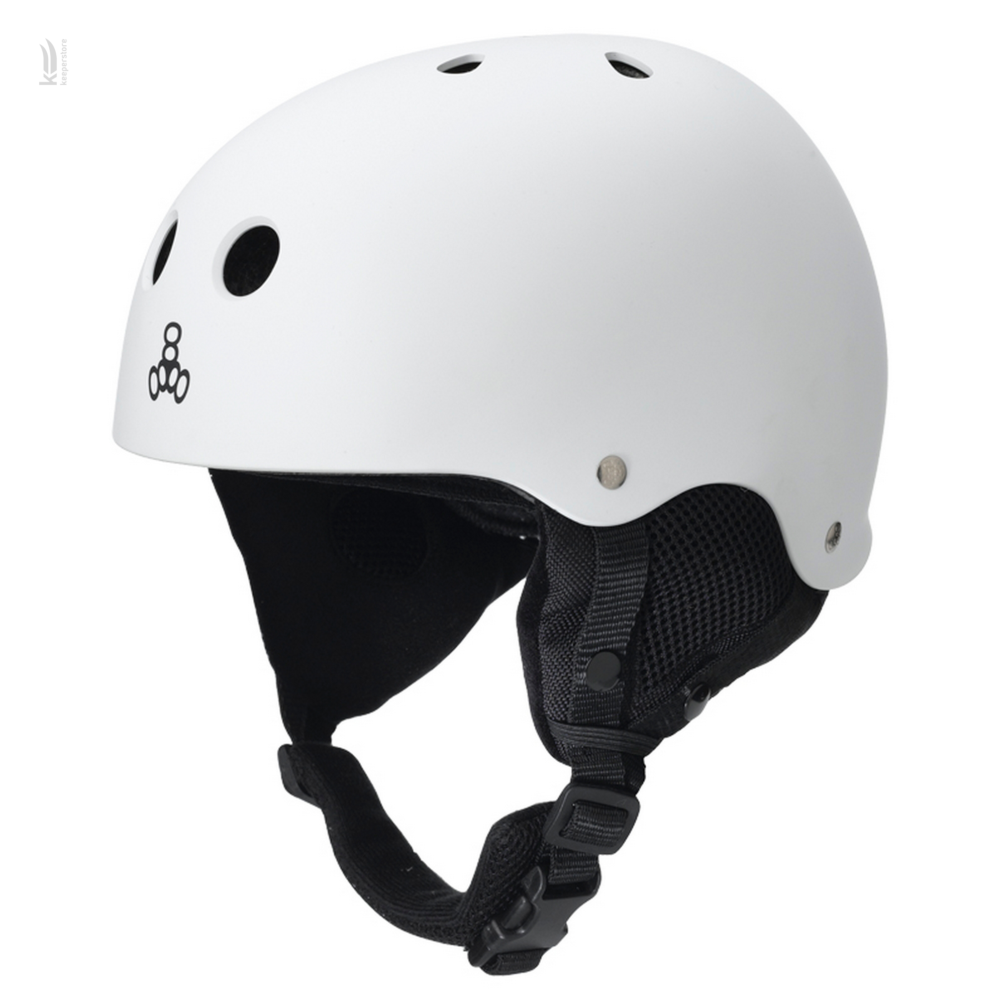 Белый защитный шлем Triple8 Old School Jr White (XXS)