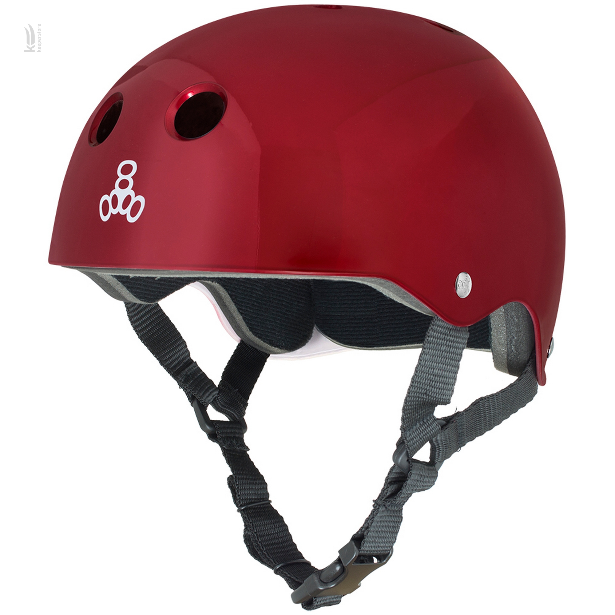 Детский шлем для скейтборда Triple8 Standard Helmet Red Metallic (S)