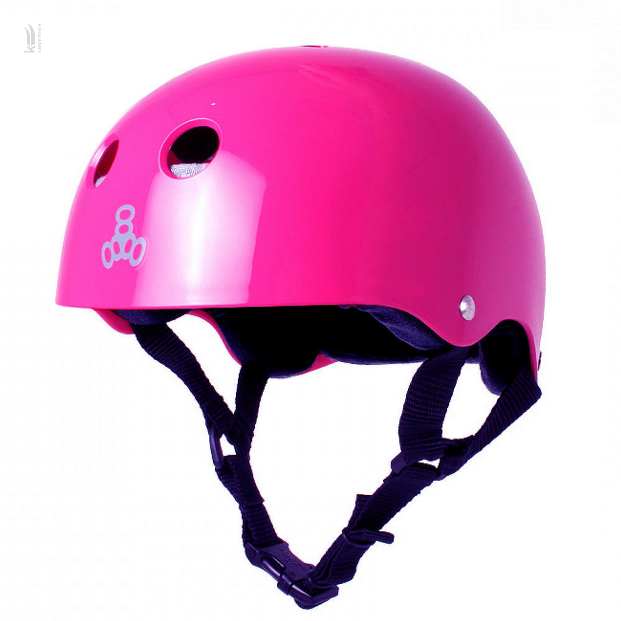 Розовый защитный шлем Triple8 Dual Certified Pink Metallic