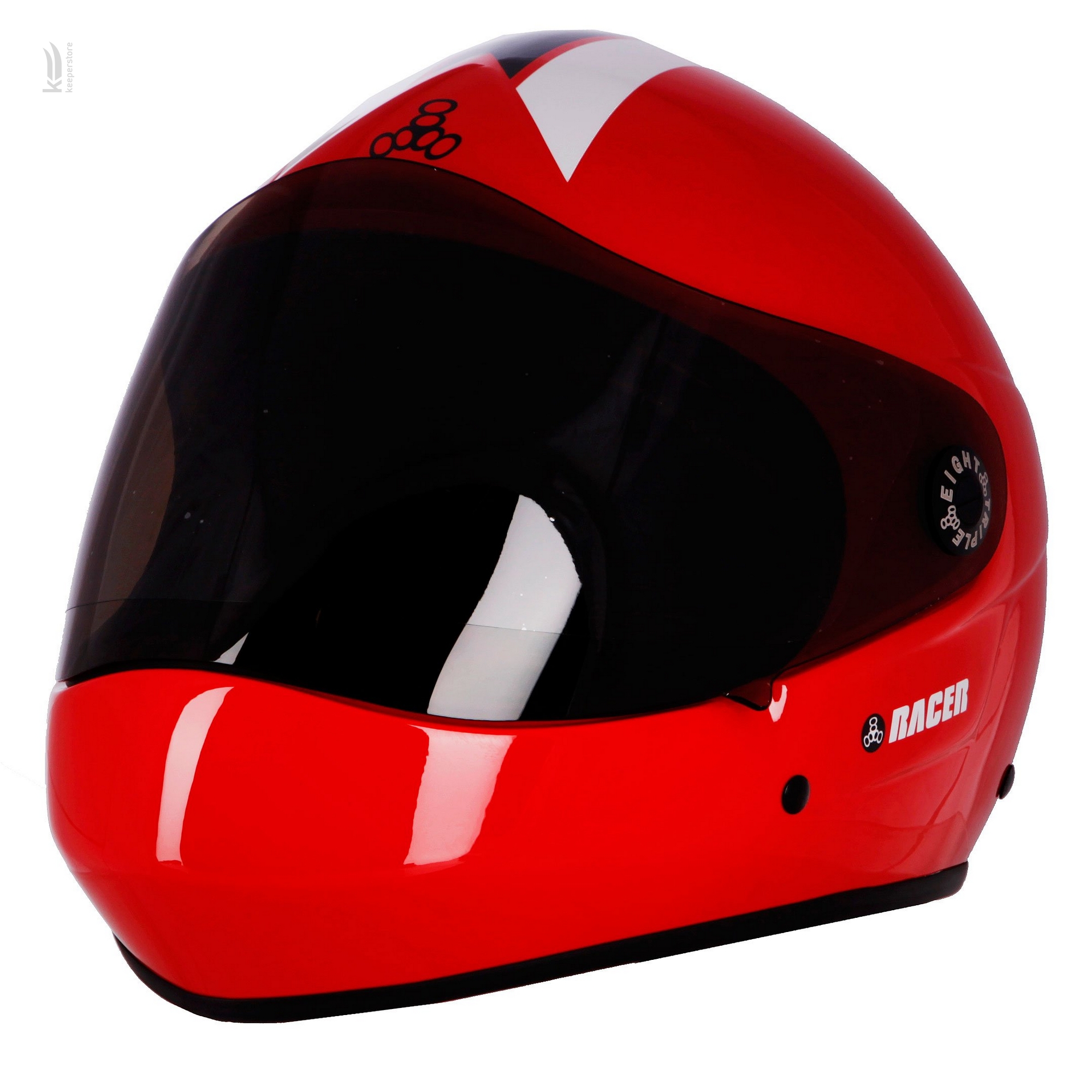 Червоний захисний шолом Triple8 T8 Racer Red Glossy