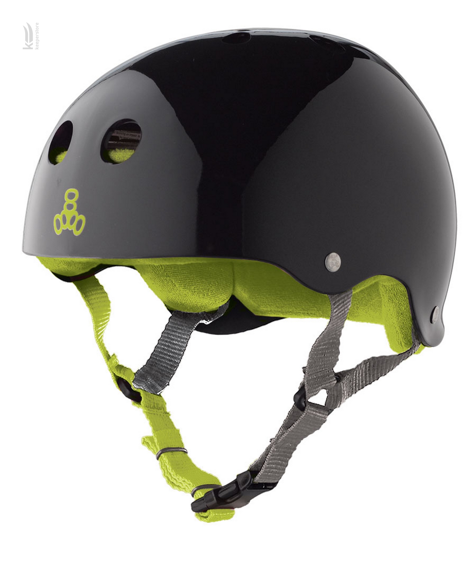 Защитный шлем для детей Triple8 Sweatsaver Helmet Black/Green