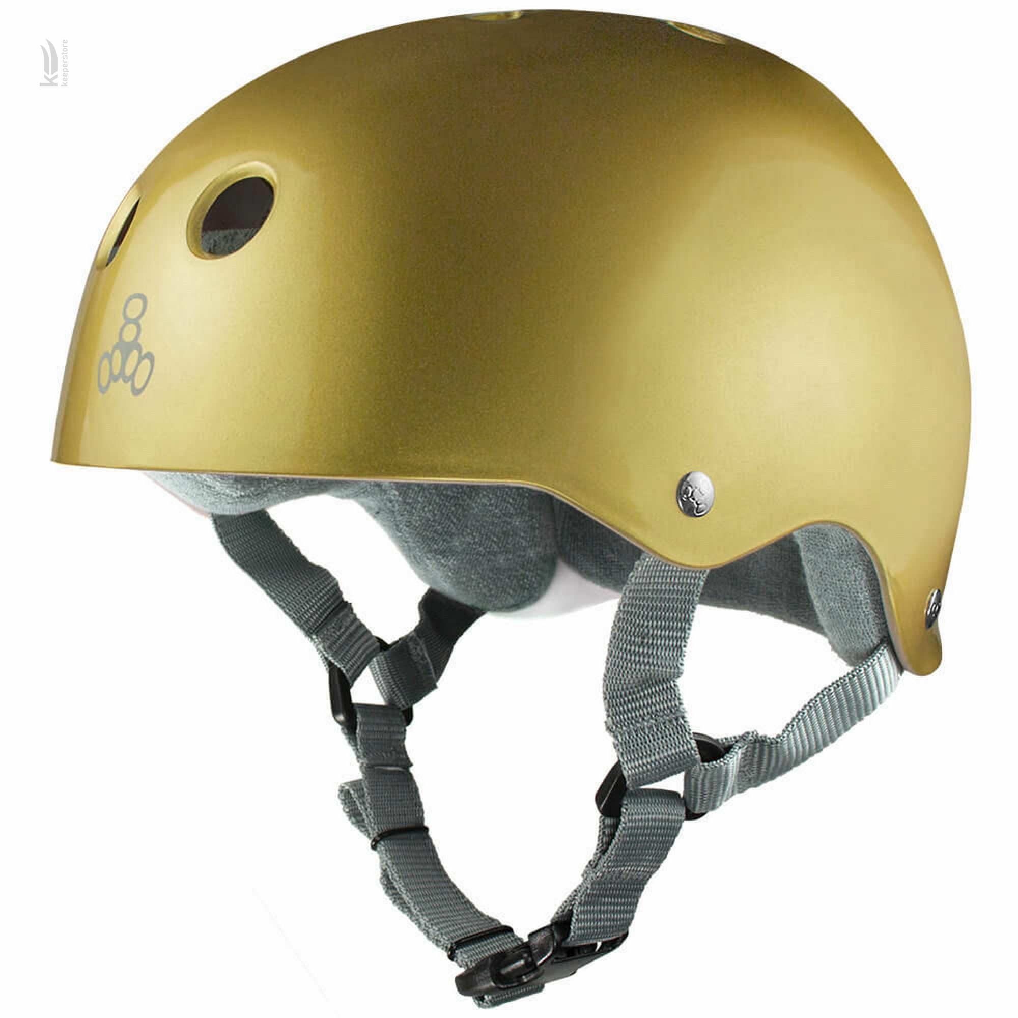 Мужской защитный шлем Triple8 Sweatsaver Helmet Gold (L)