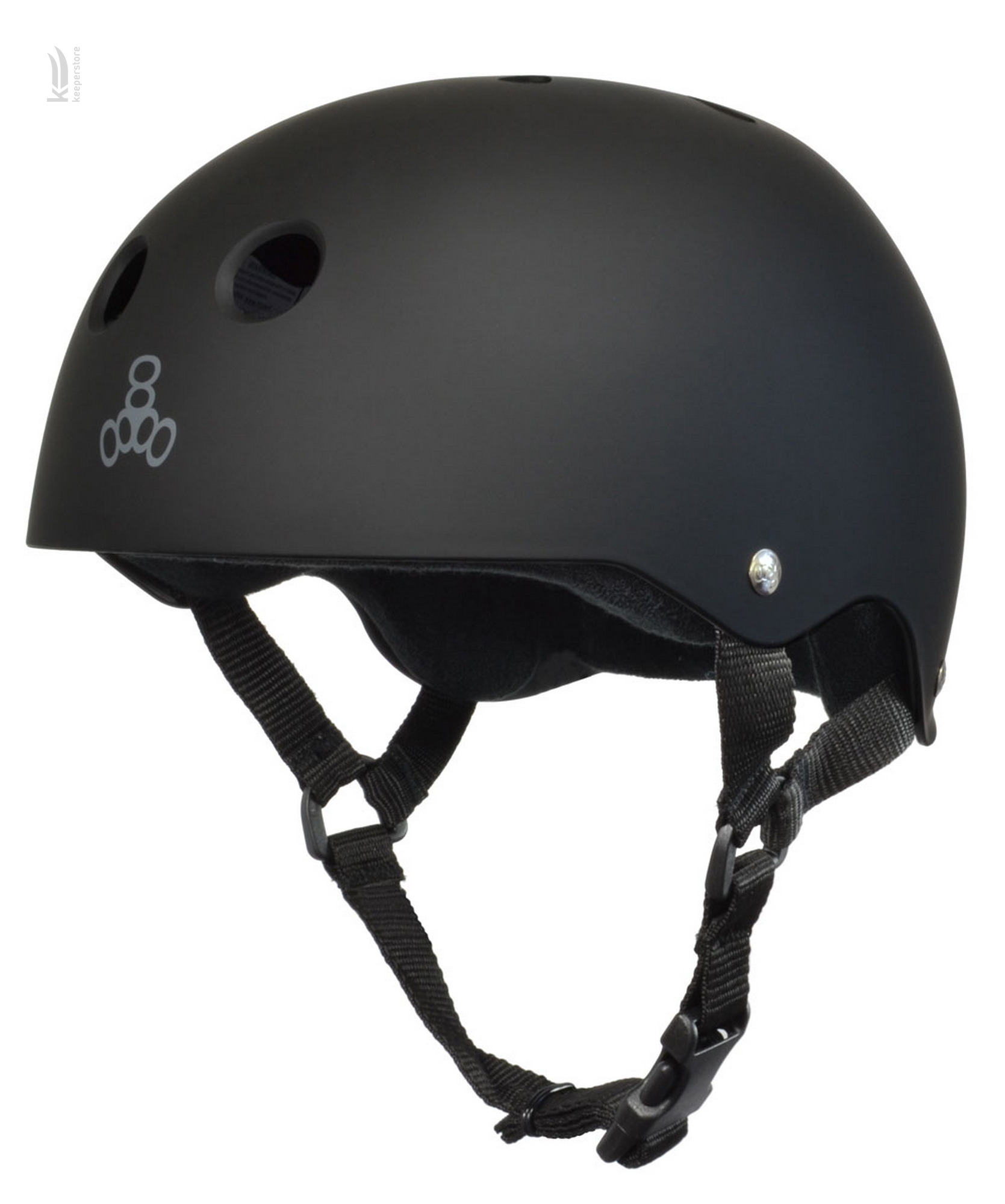 Черный защитный шлем Triple8 Sweatsaver Helmet Black All /Black (XS) в Киеве