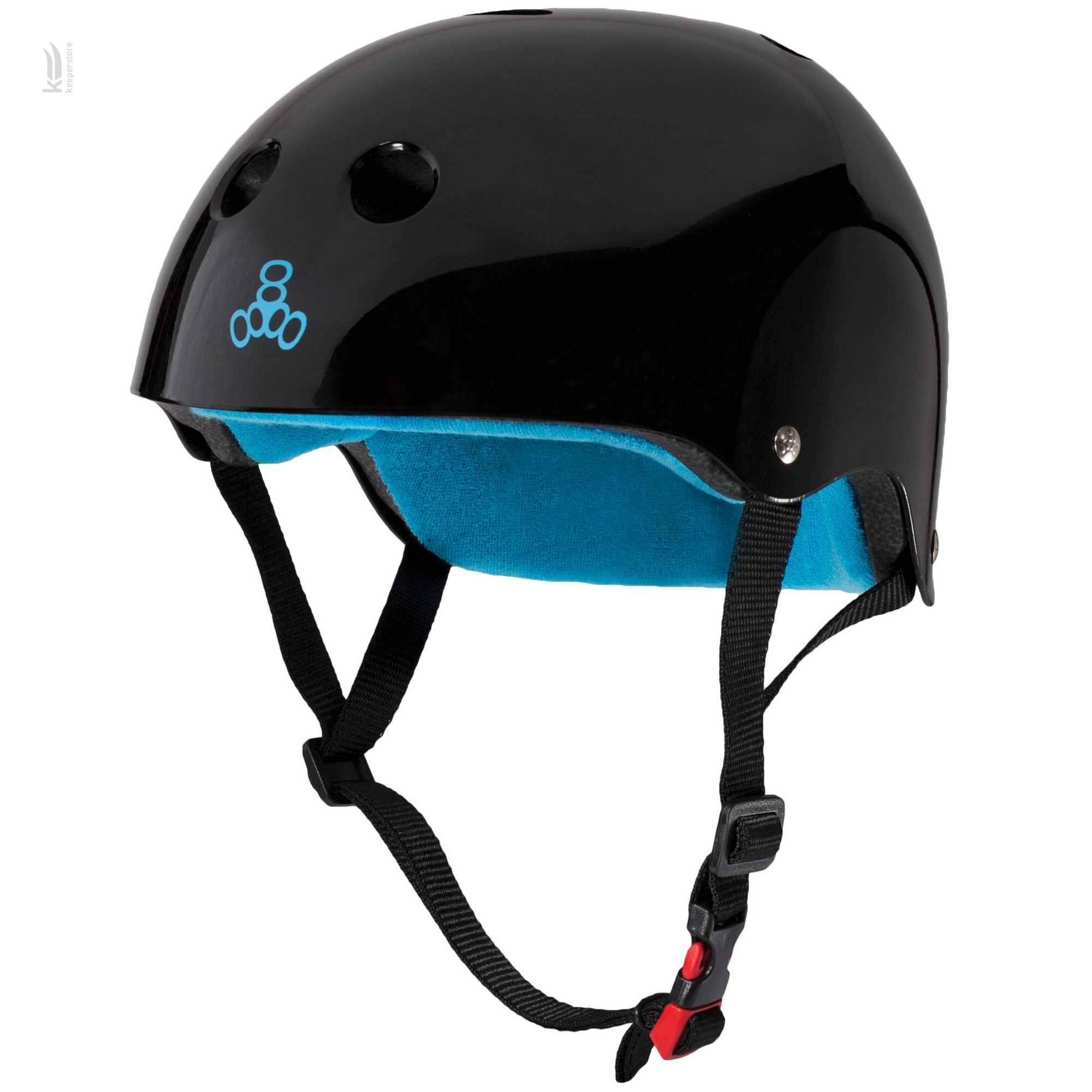 Защитный шлем для детей Triple8 Certified Sweatsaver Black Glossy