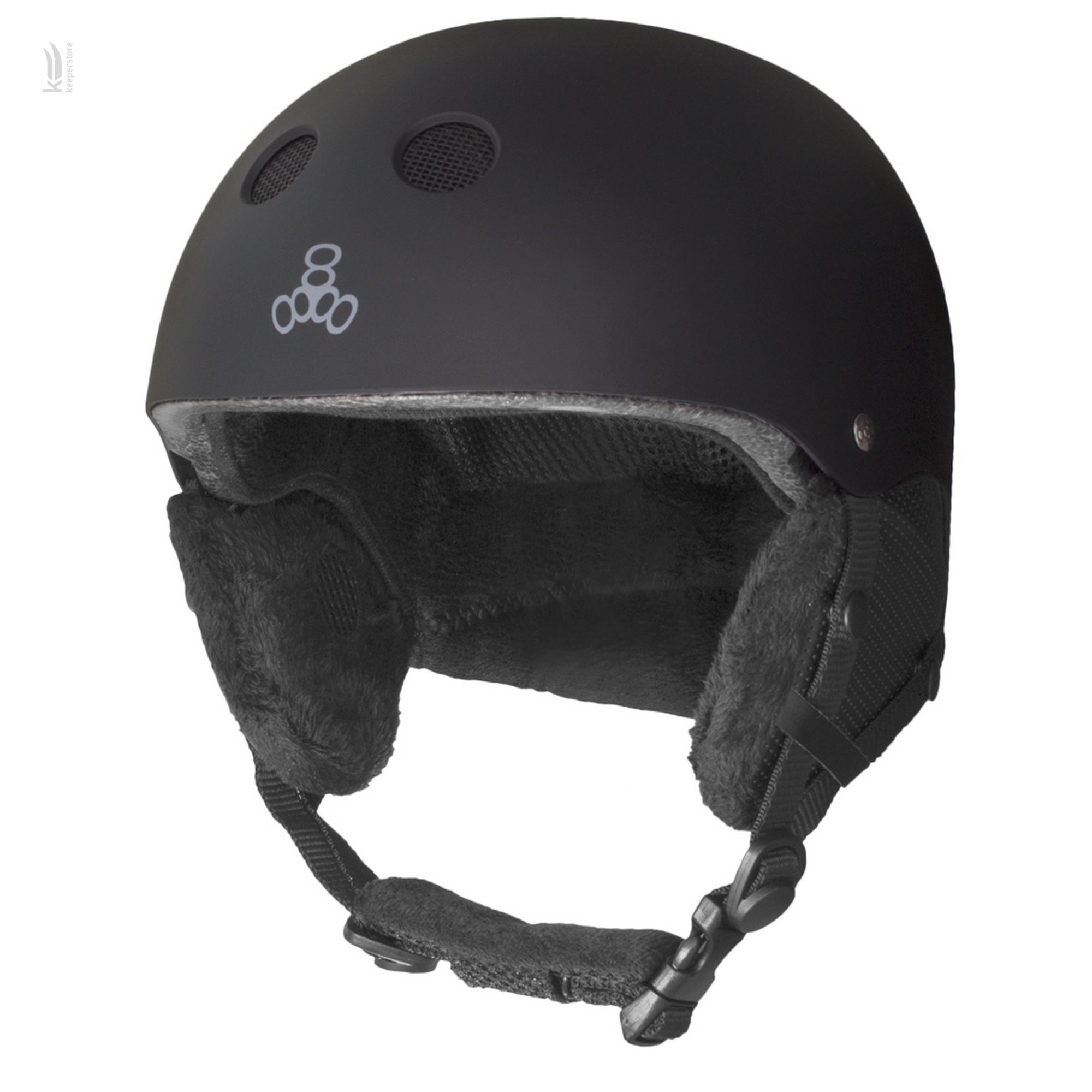 Защитный шлем с аудиосистемой Triple8 Audio Snow Helmet Black