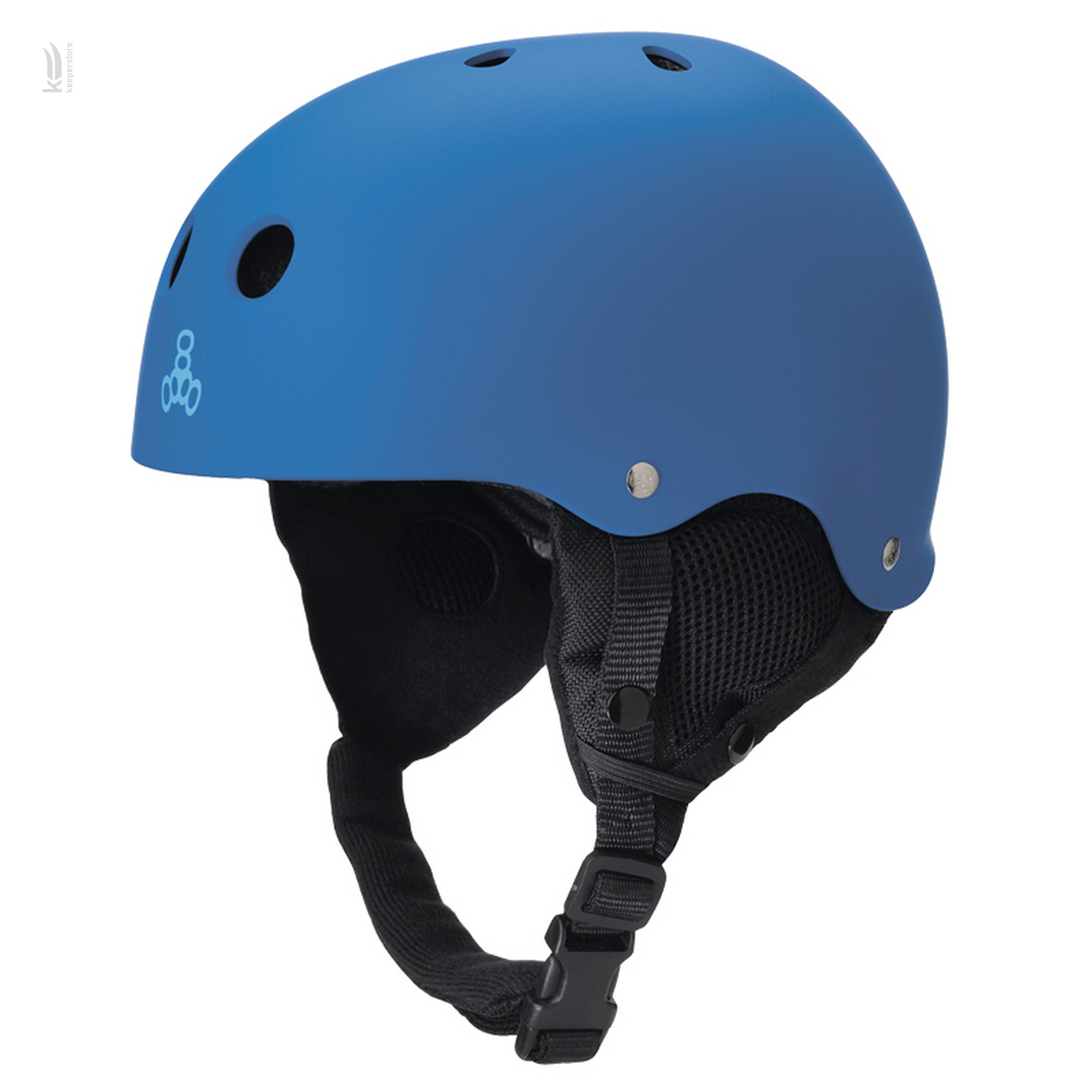Защитный шлем с аудиосистемой Triple8 Old School Snow Royal Blue (M)
