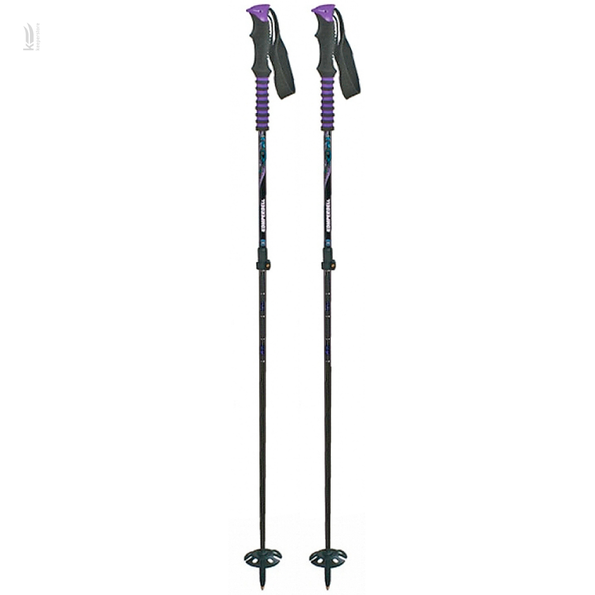 Лыжные палки для фрирайда Komperdell C2 Carbon Power Lock Asana W