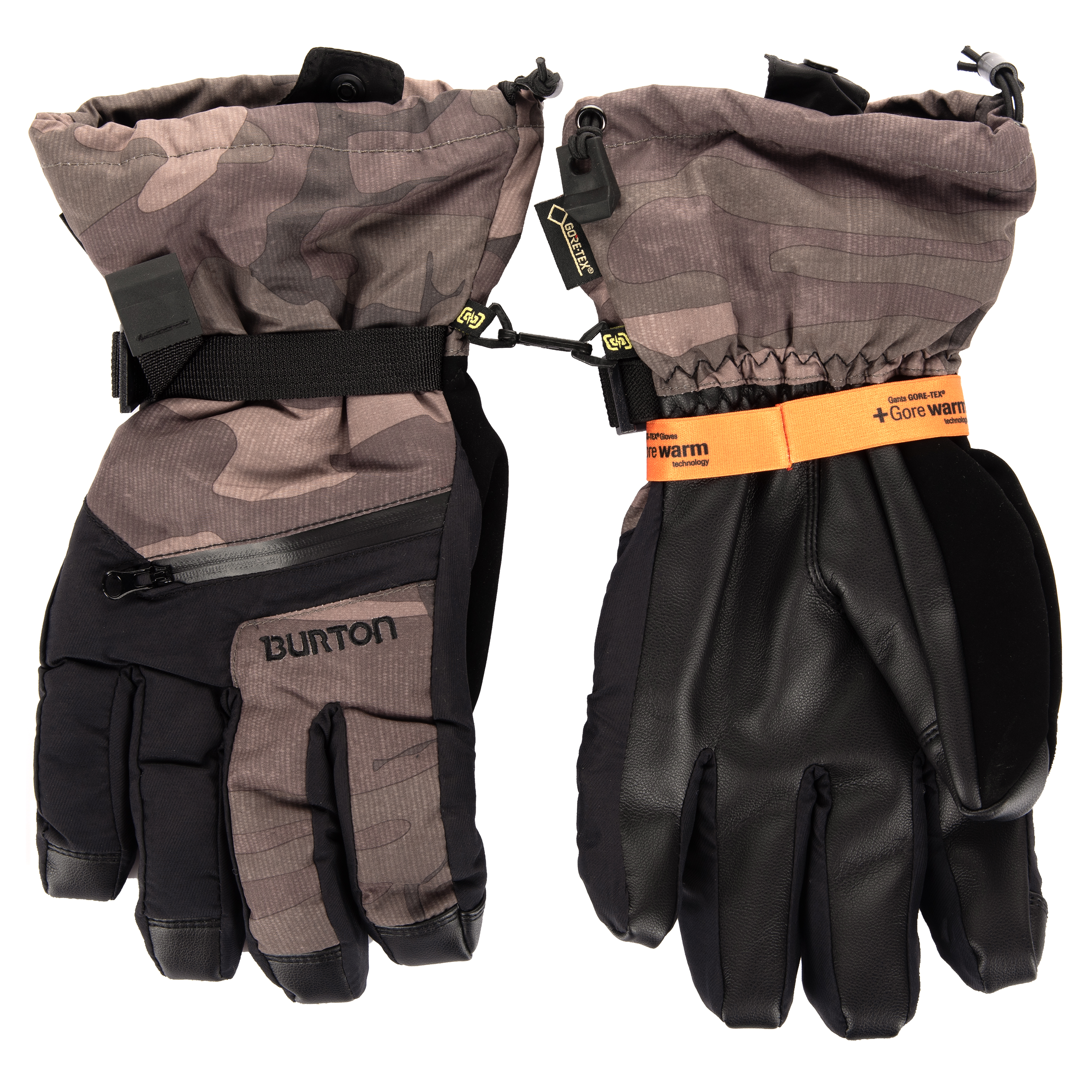 Характеристики горнолыжные перчатки с мембраной gore-tex Burton Gore-Tex® Black/Camo (XL)