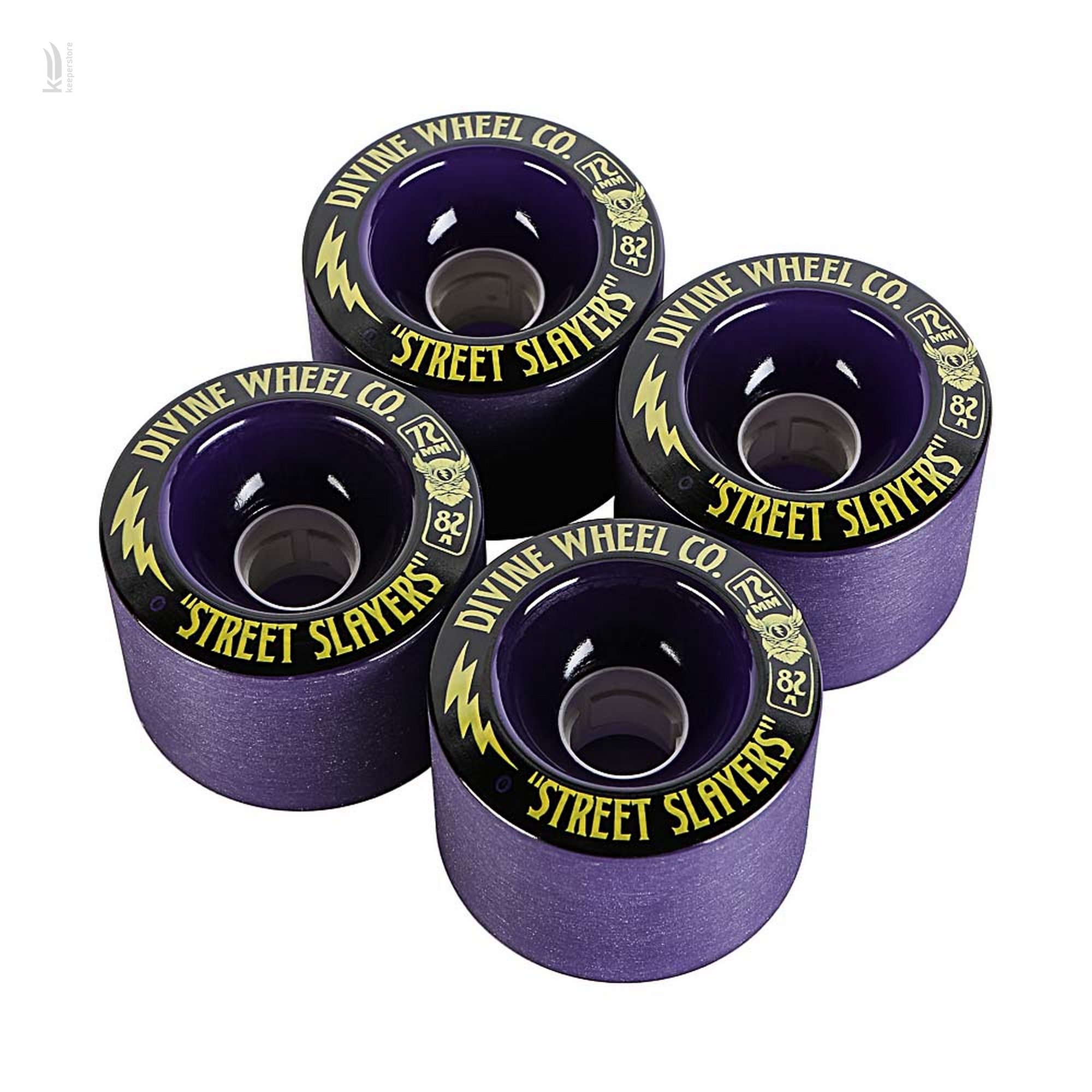 Мягкие колеса для скейтов и лонгбордов Divine 2014 Street Slayer Purple 72Mm/82A компл.