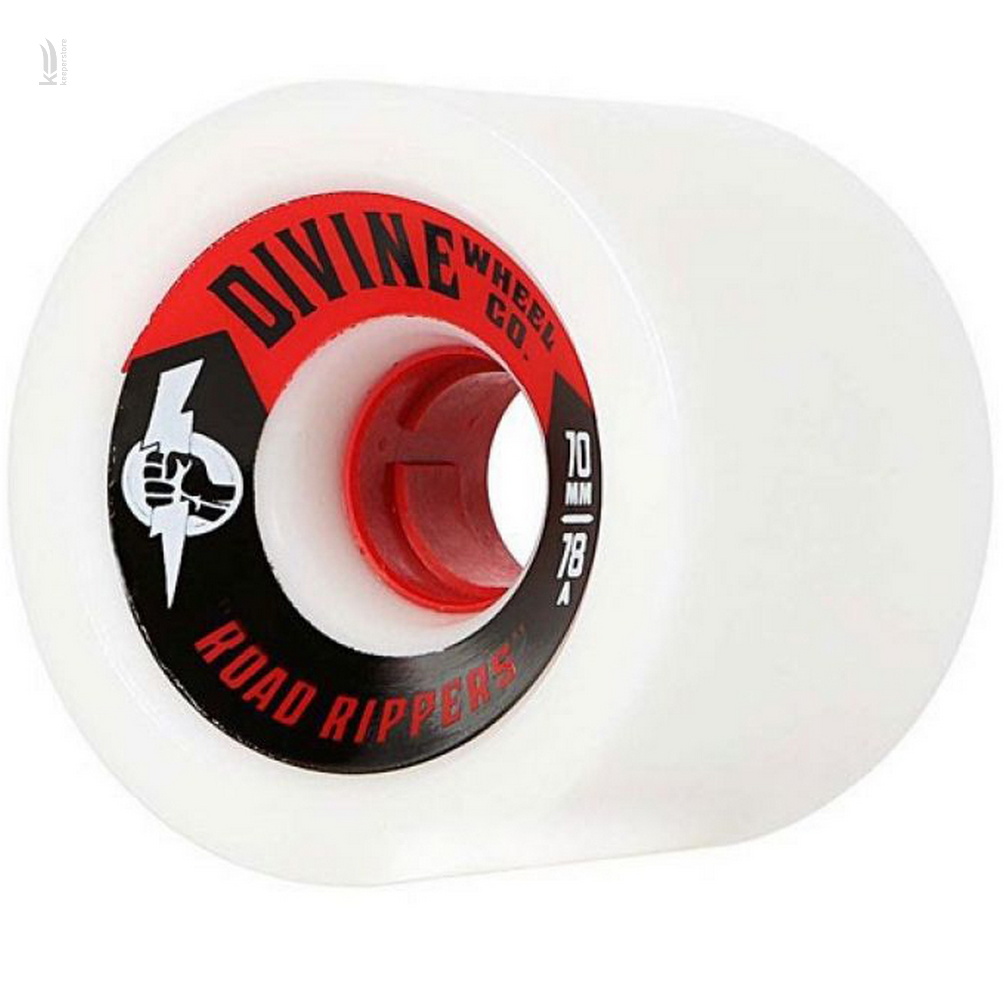 Мягкие колеса для скейтов и лонгбордов Divine Road Rippers White 70Мм/78A