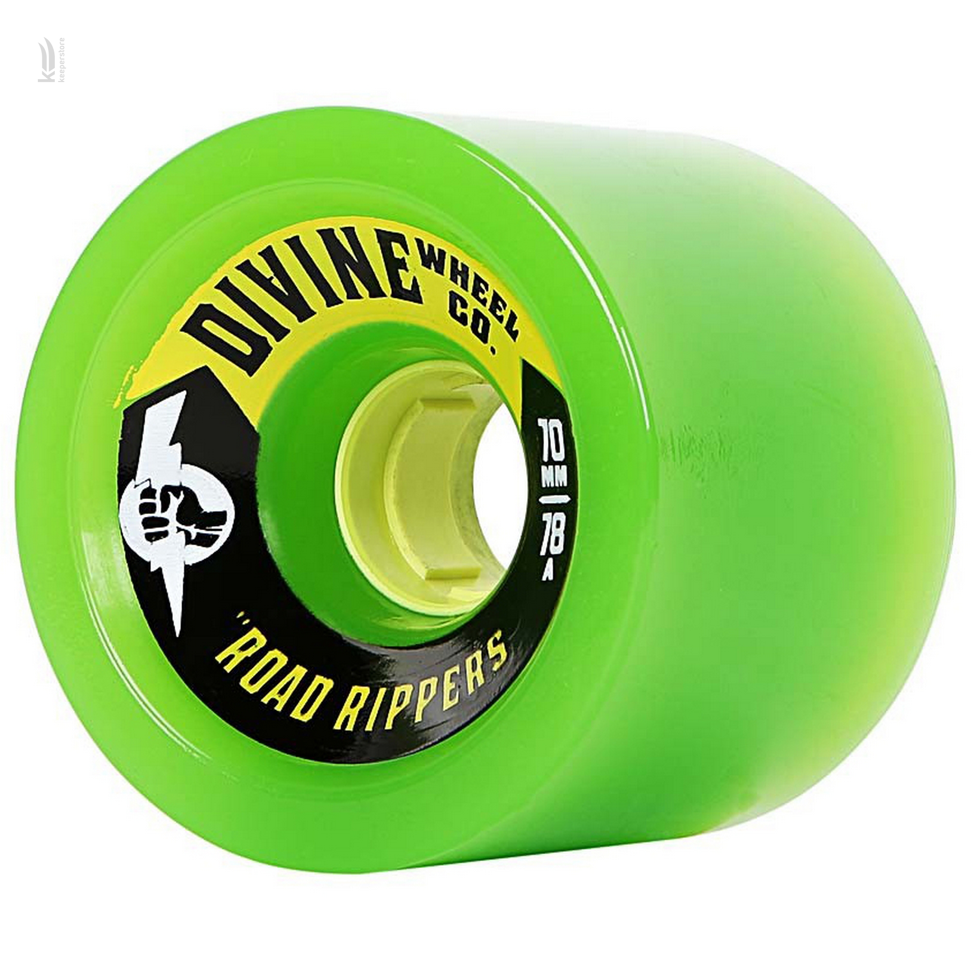 Мягкие колеса для скейтов и лонгбордов Divine Road Rippers Green 70Мм/78A
