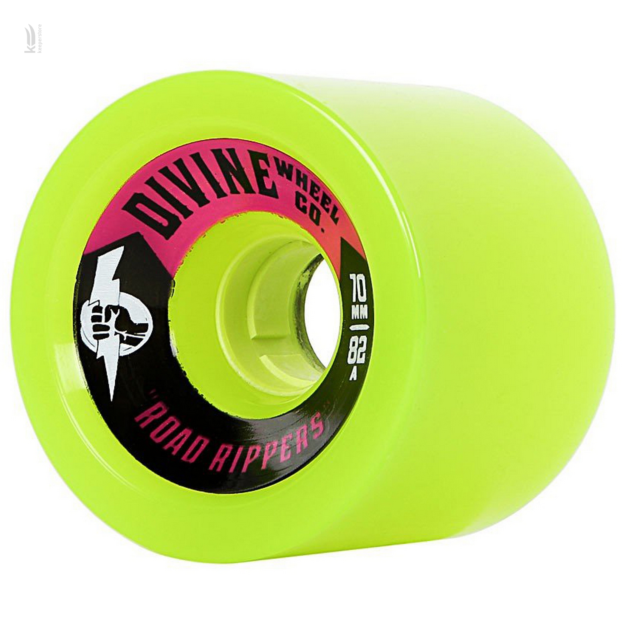 Мягкие колеса для скейтов и лонгбордов Divine Road Rippers Lime Green 70Мм/78A