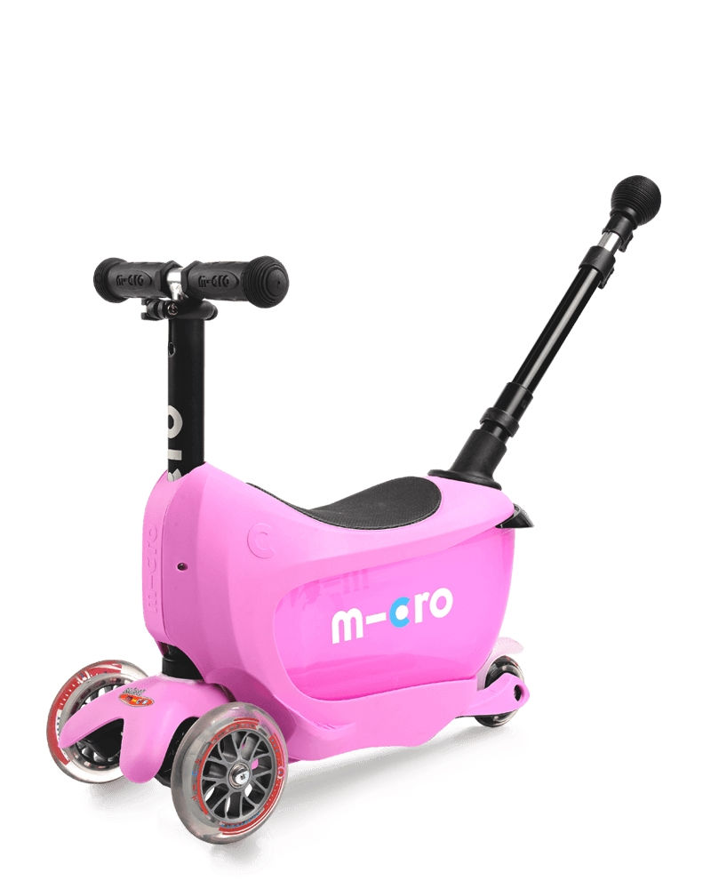 Самокат на 3 колеса Micro Mini2go Deluxe Plus Pink