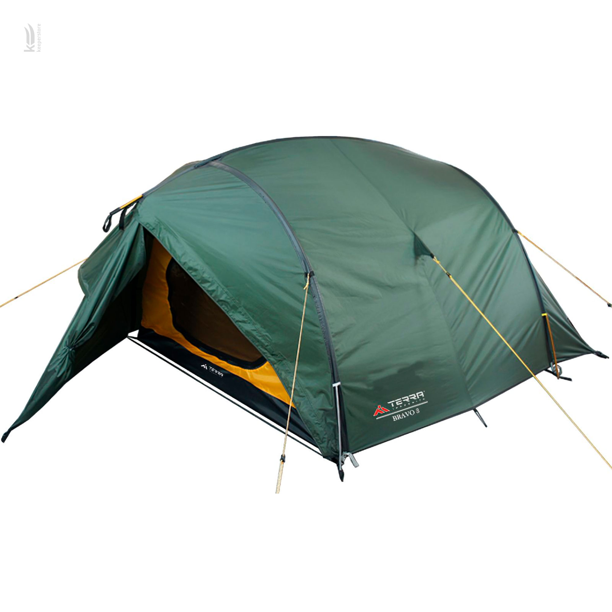 Трехместная палатка Terra Incognita Bravo 3 Темно-Зеленый