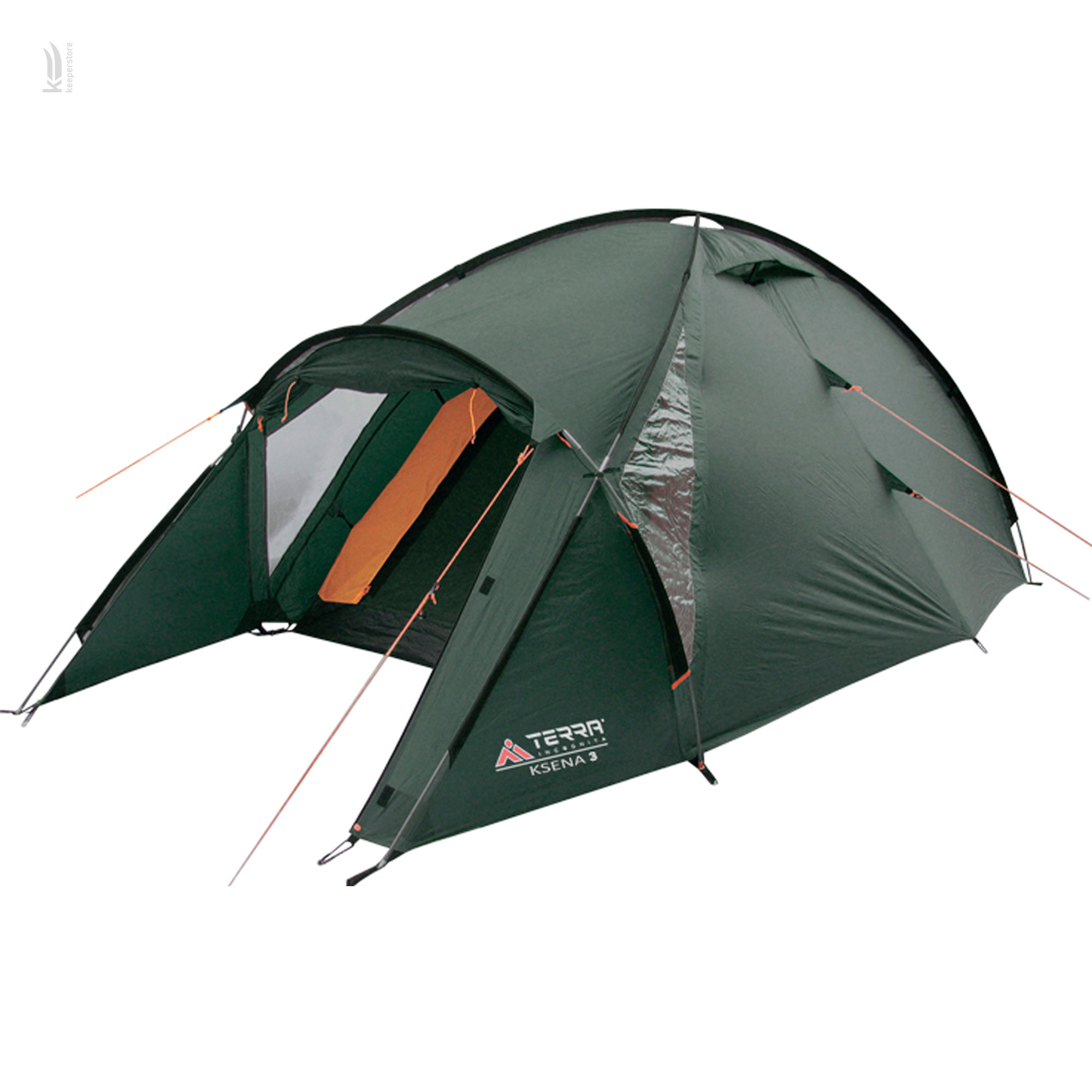 Палатка с системой вентиляции Terra Incognita Ksena 3+1 Alu Темно-Зеленый