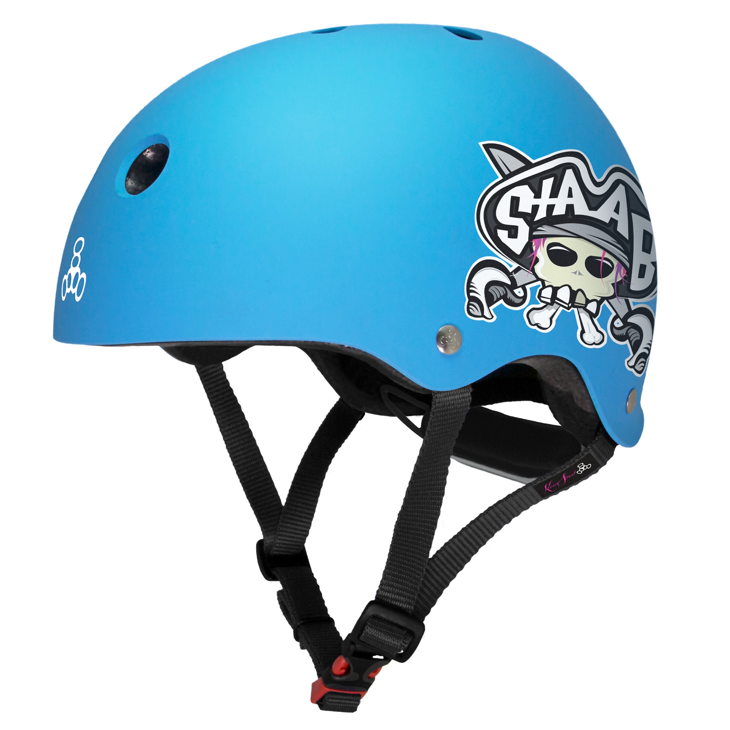 Летний защитный шлем Triple8 Lil 8 Staab Edition - Neon Blue
