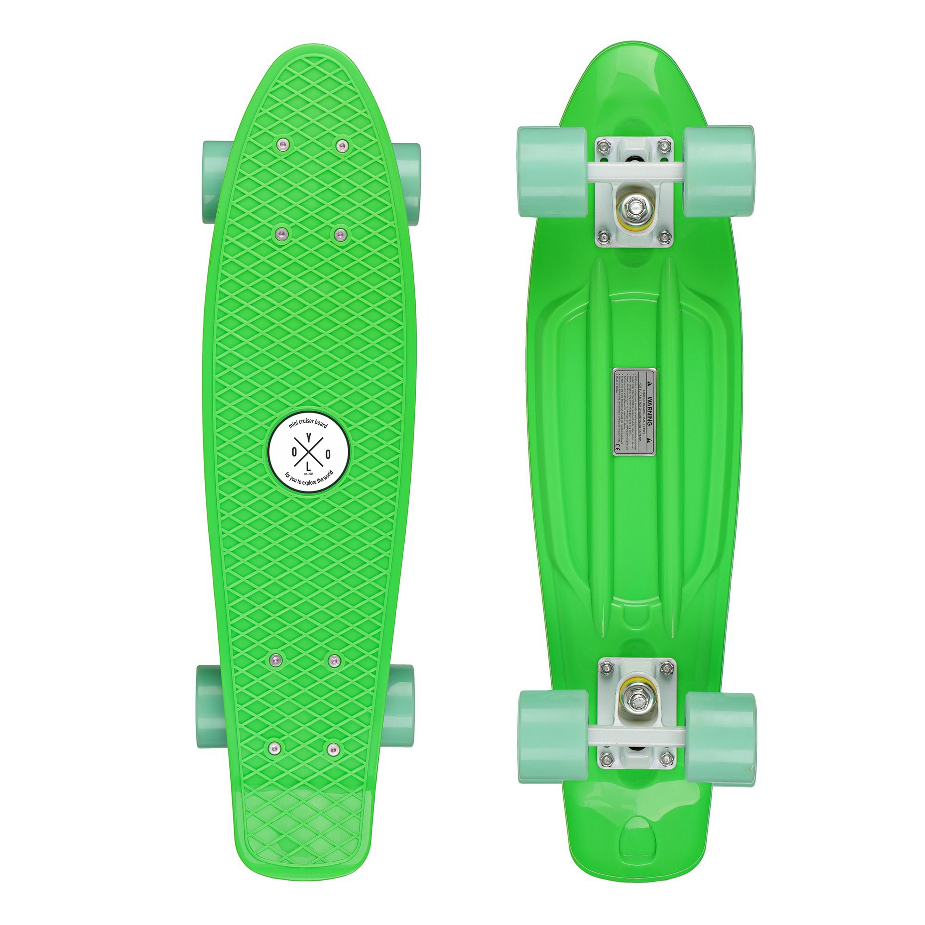 Скейты для детей Yolo 22" Green/Mint