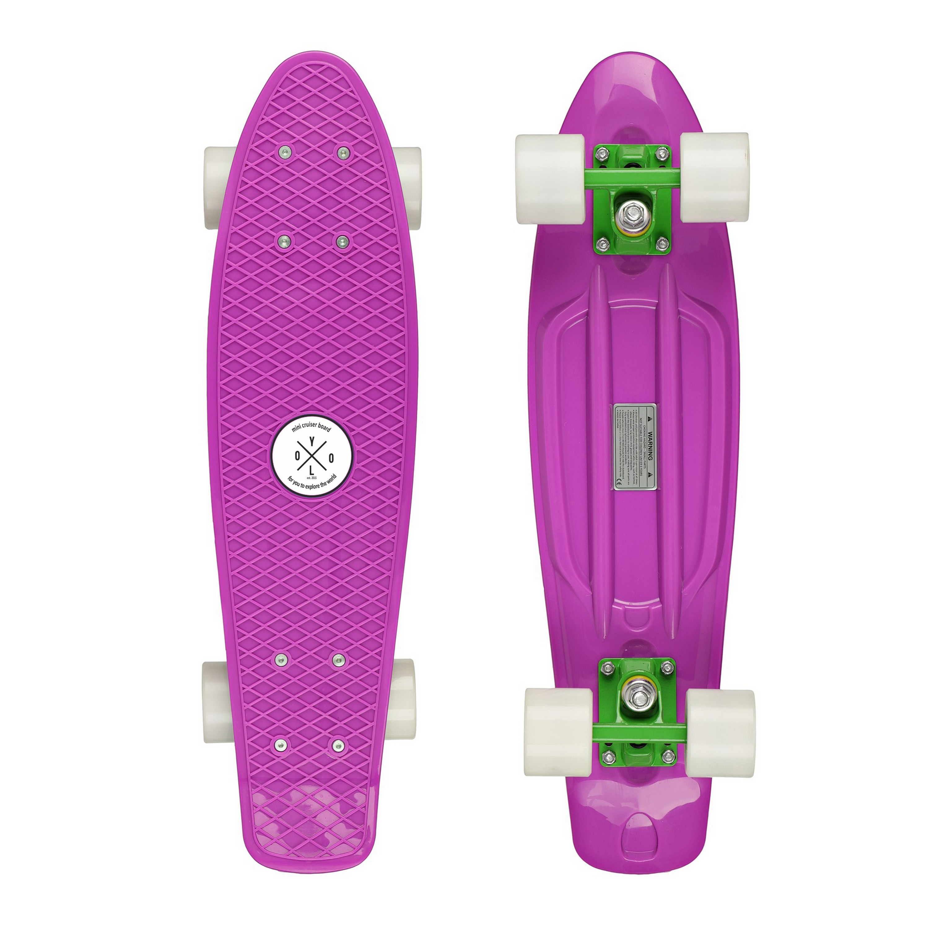 Скейты для детей Yolo 22" Purple/White
