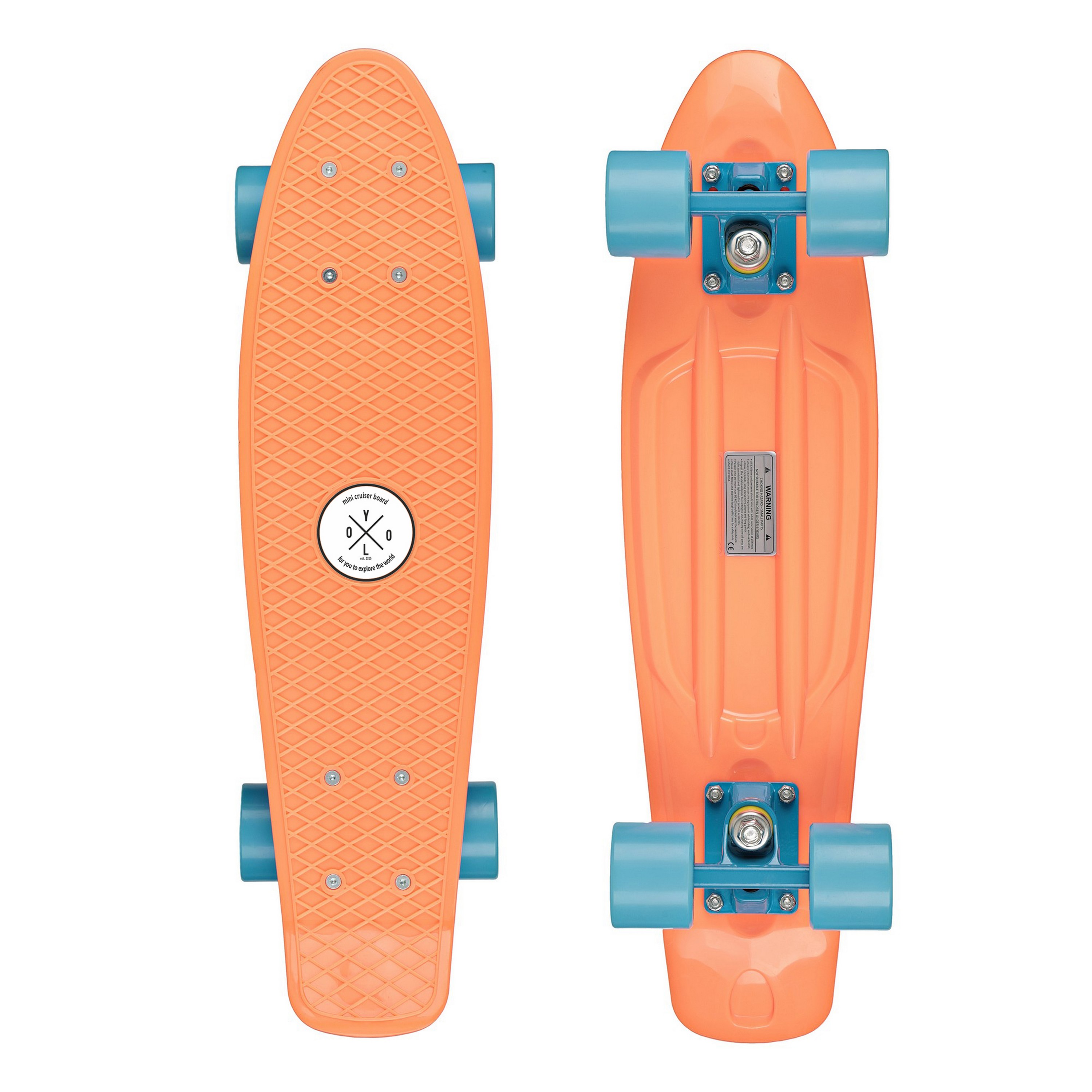 Скейты для детей Yolo 22" Orange/Blue