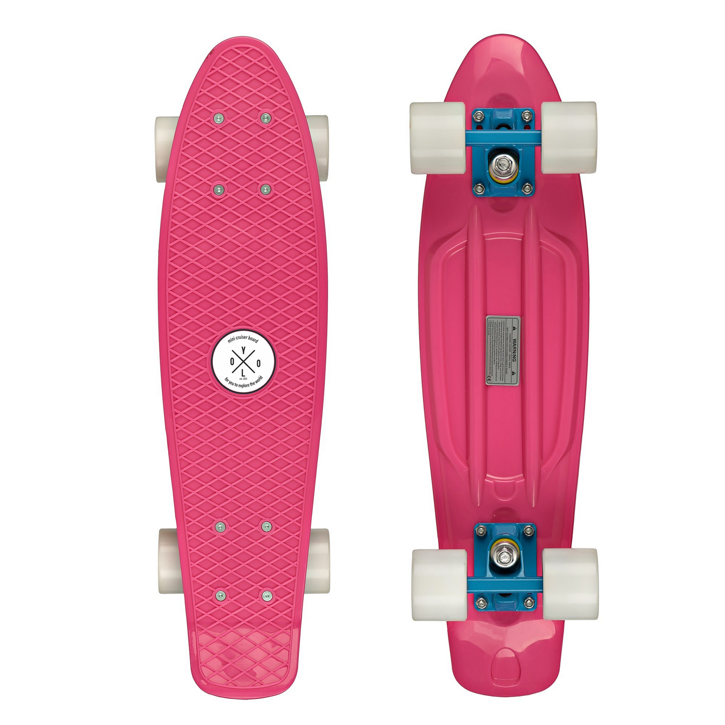 Скейты для детей Yolo 22" Pink/White