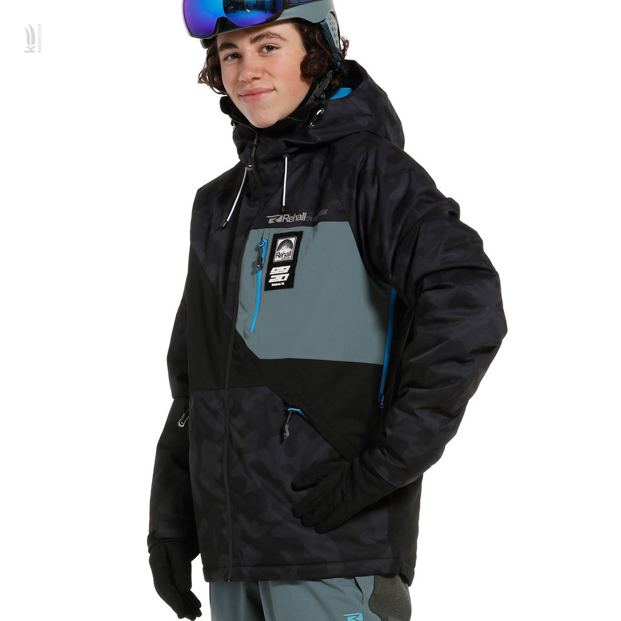 Мужская куртка для сноуборда Rehall MAINE-R Snowjacket Mens Camo Black (M)