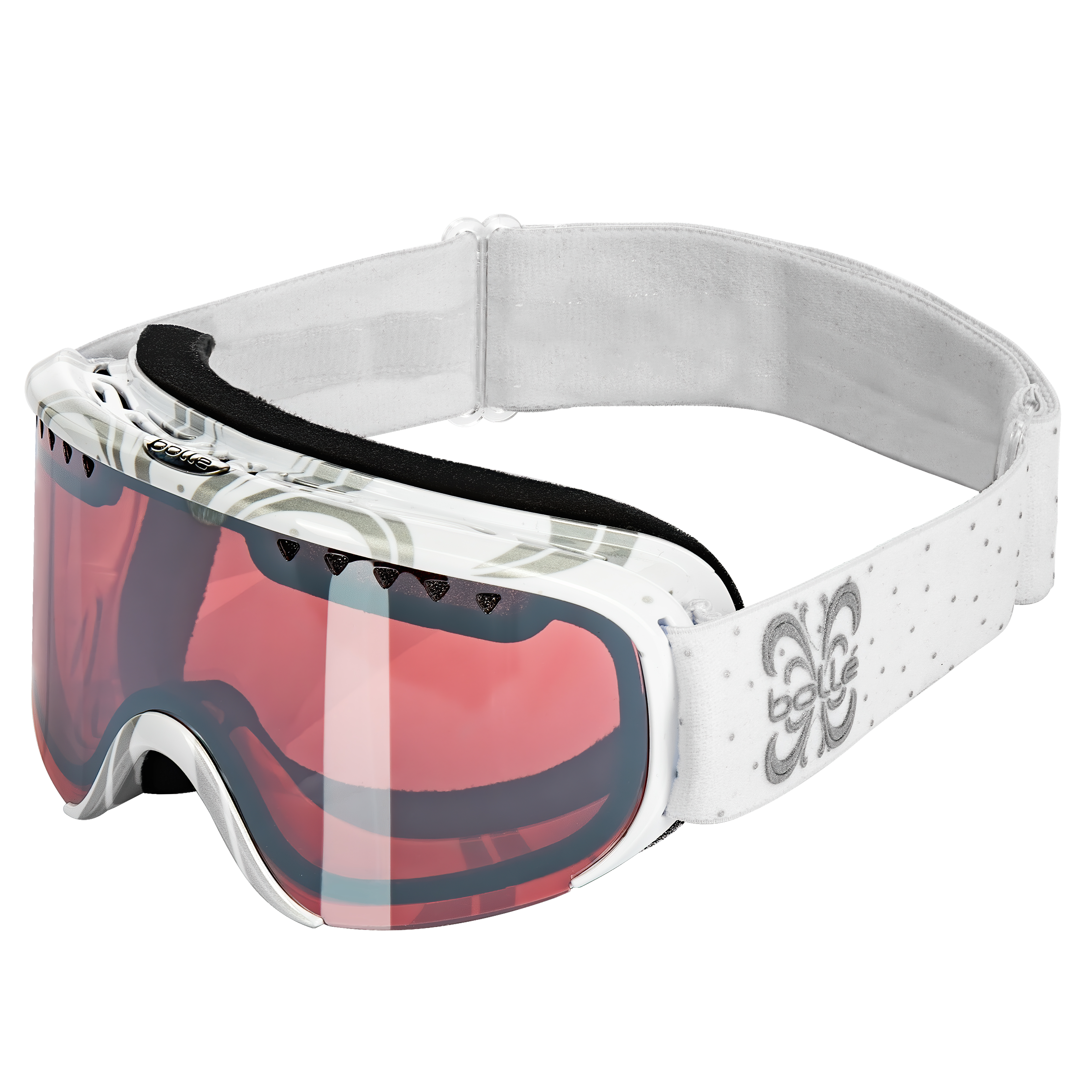 Характеристики горнолыжные маски с защитой от запотевания Bolle Scarlett Shiny White Night Vermillon Gun