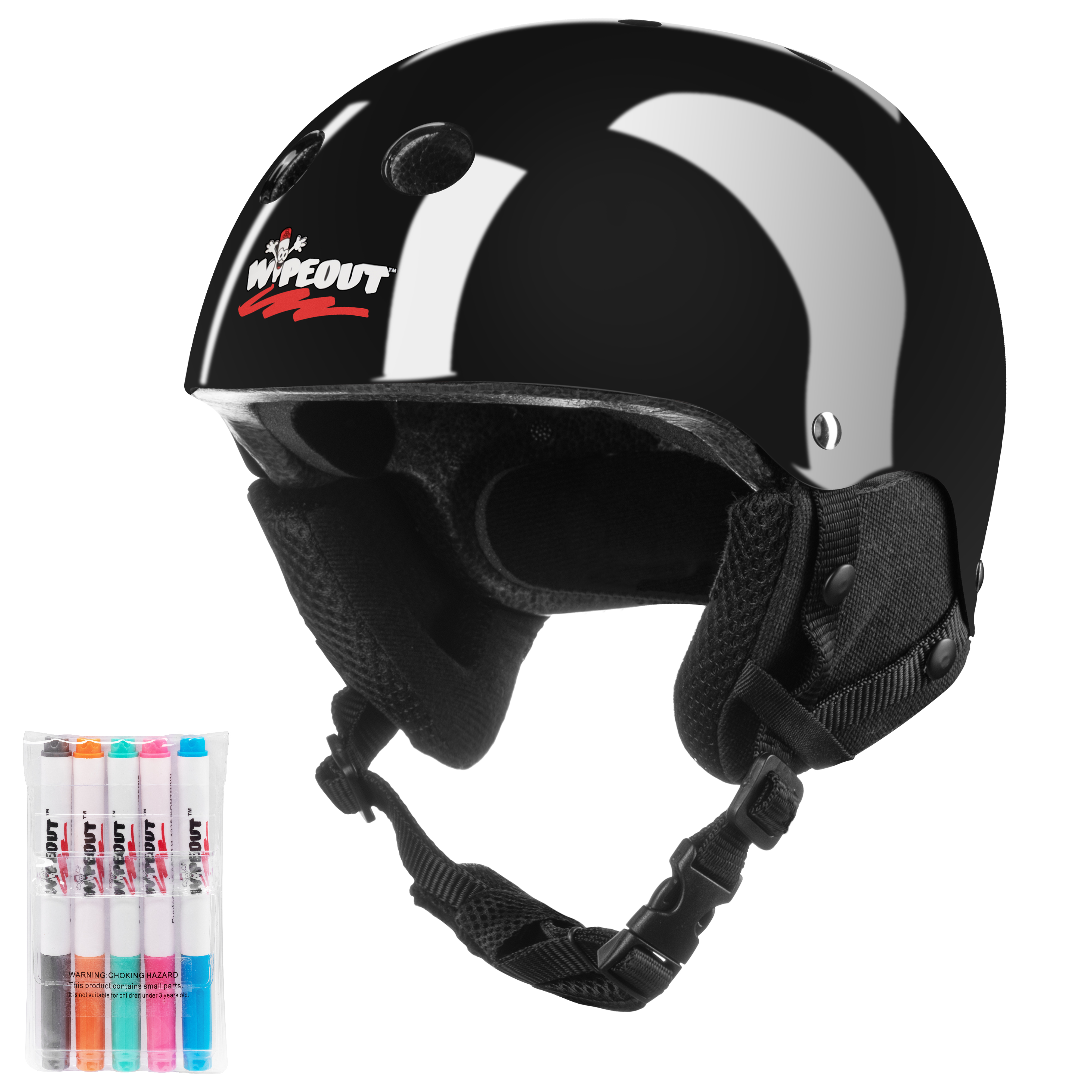 Защитный шлем для детей Triple8 Wipeout Snow Deluxe Helmet Black (8+)