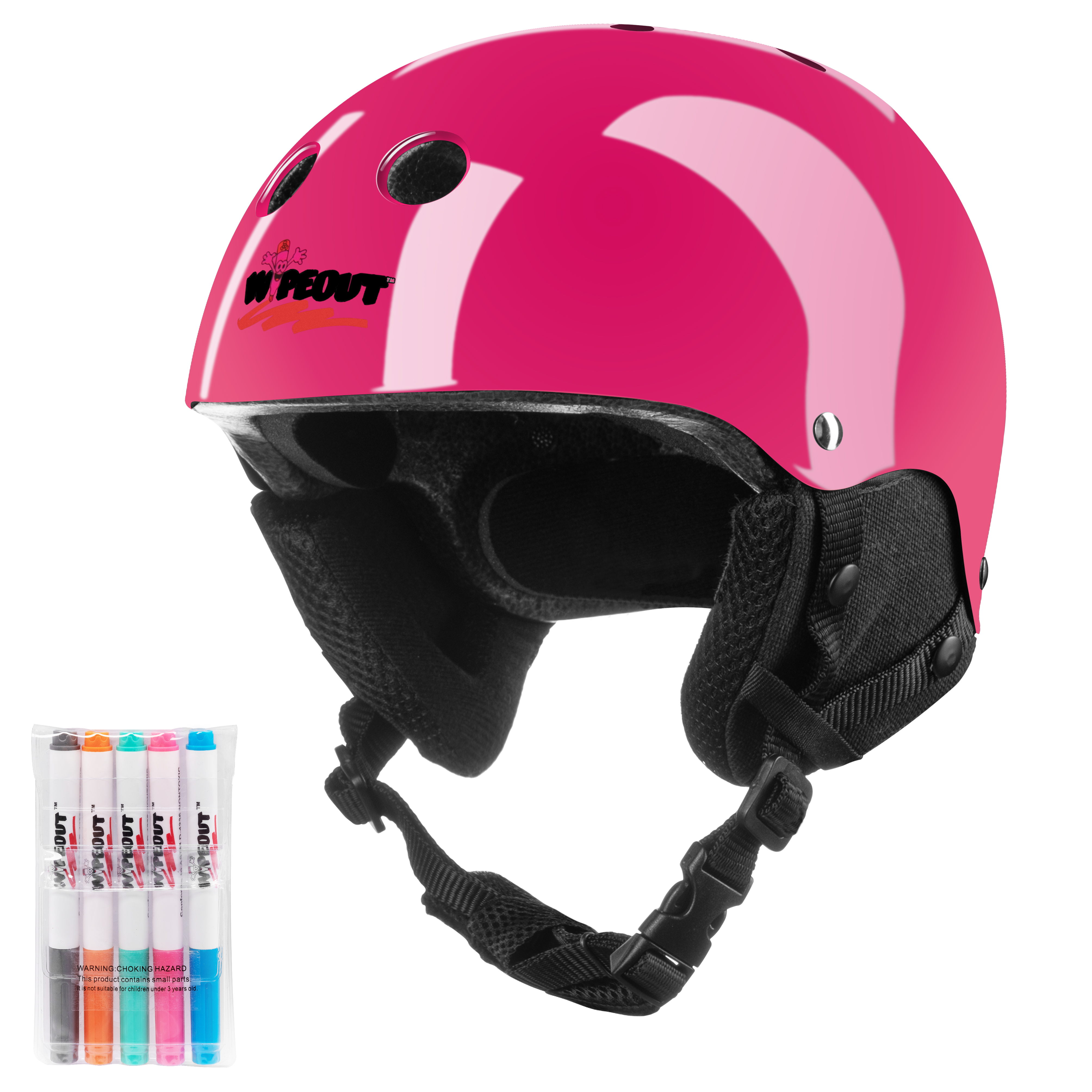 Triple8 Wipeout Snow Deluxe Helmet Neon Pink (8+)