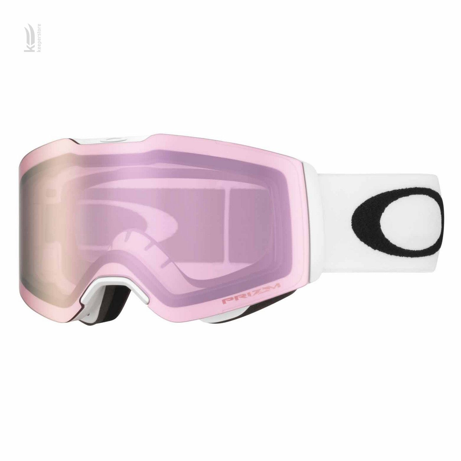 Гірськолижні маски з антибліковим покриттям Oakley Fall Line Matte White / Prizm Hi Pink Iridium