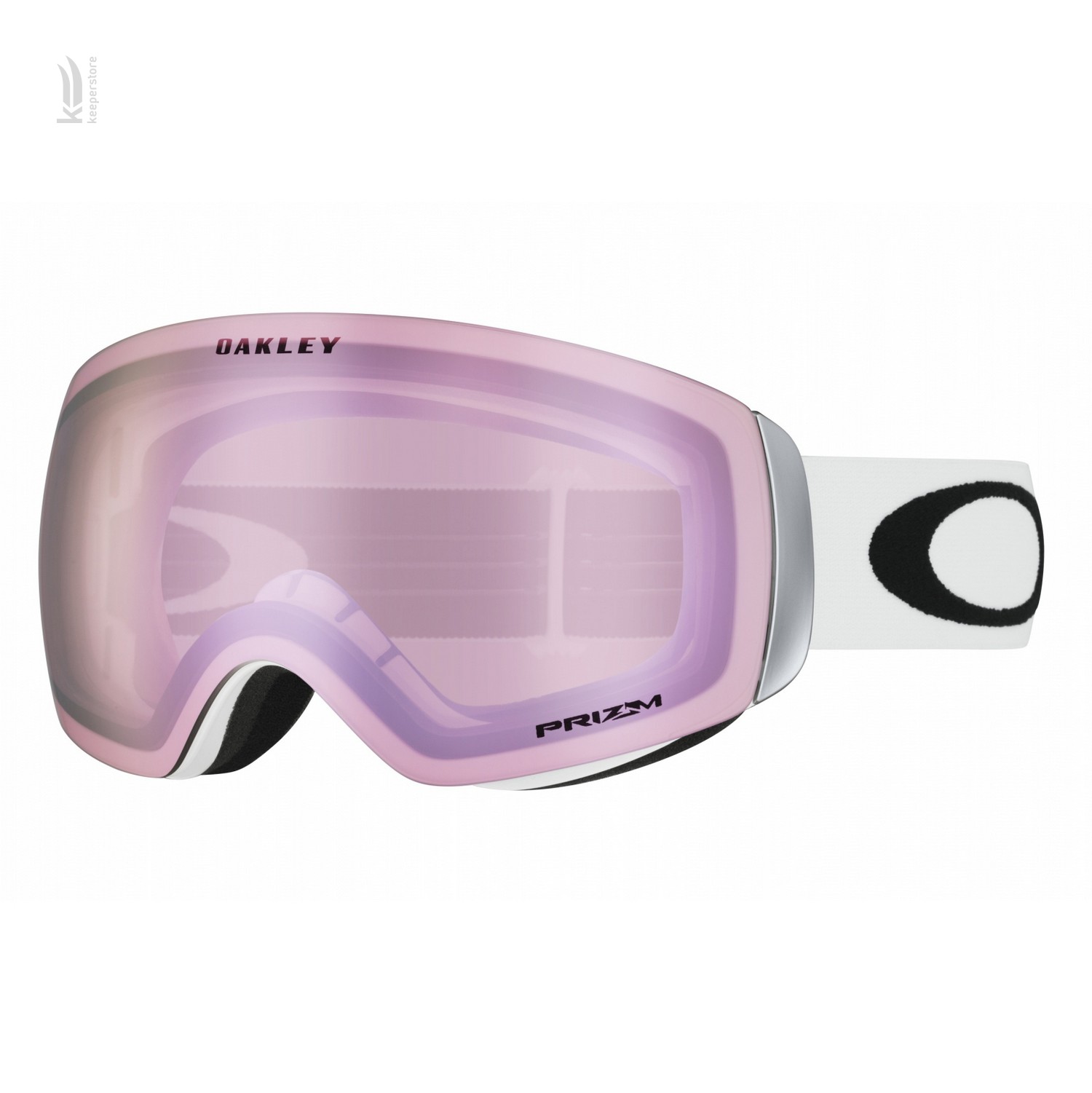 Лыжная маска с УФ защитой Oakley Flight Deck XM Matte White / Prizm Hi Pink Iridium