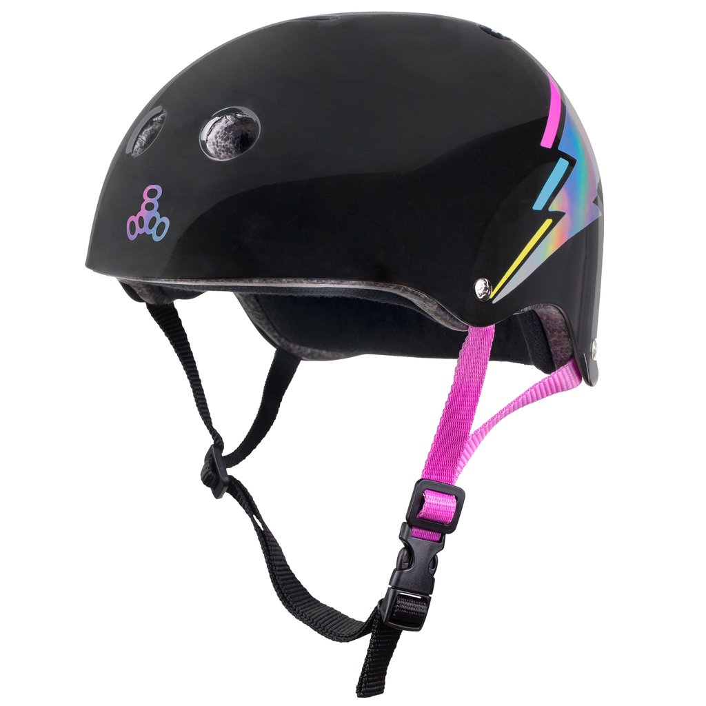 Детский шлем для велосипеда Triple8 Certified Sweatsaver Black Hologram (XS/S)