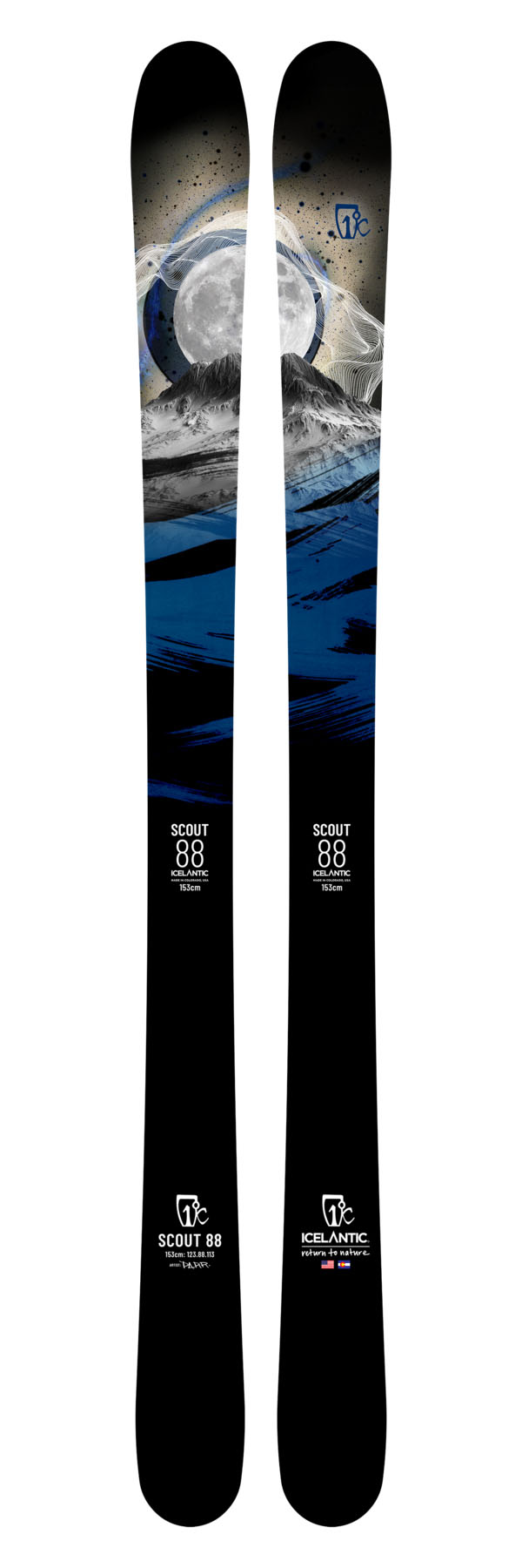 Лыжи для подготовленного склона Icelantic Scout 88 2021/2022
