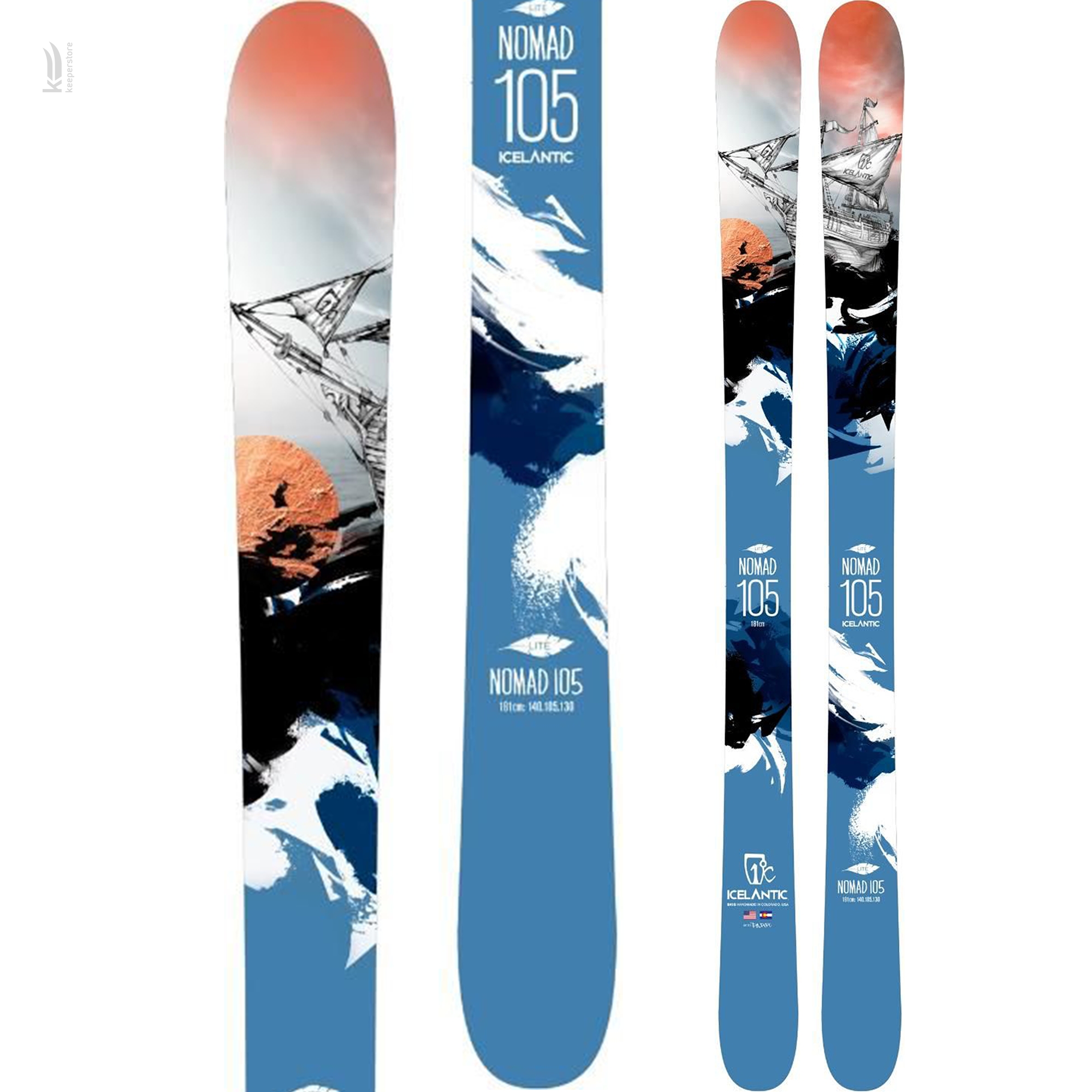 Мужские лыжи Icelantic Nomad Lite 105 2017/2018 181cm