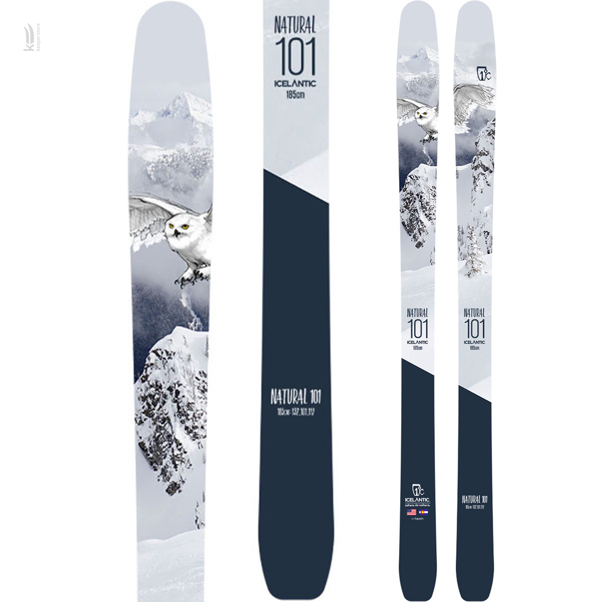 Мужские лыжи Icelantic Natural 101 2018/2019 185cm