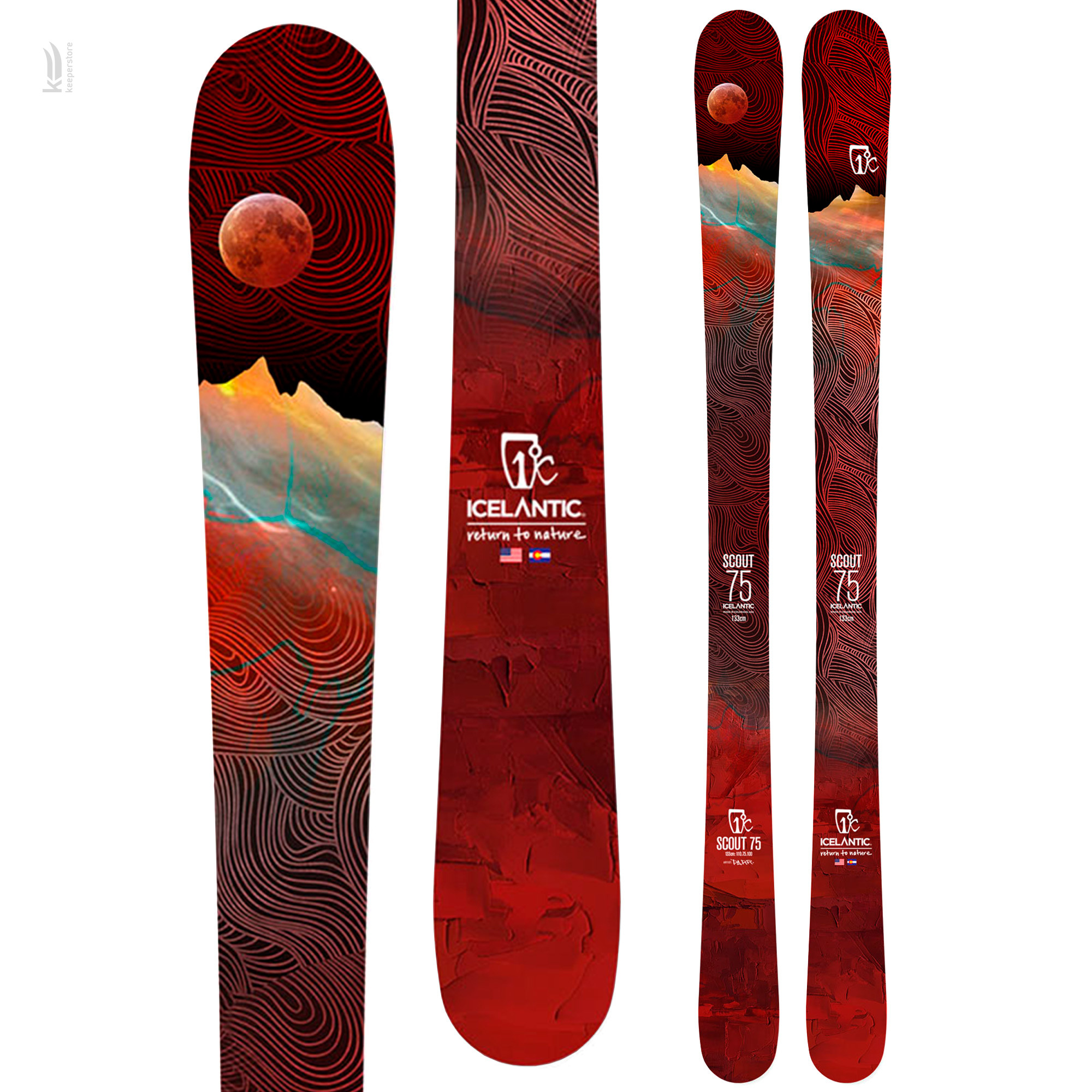 Мужские лыжи Icelantic Scout 75 2020/2021 133cm