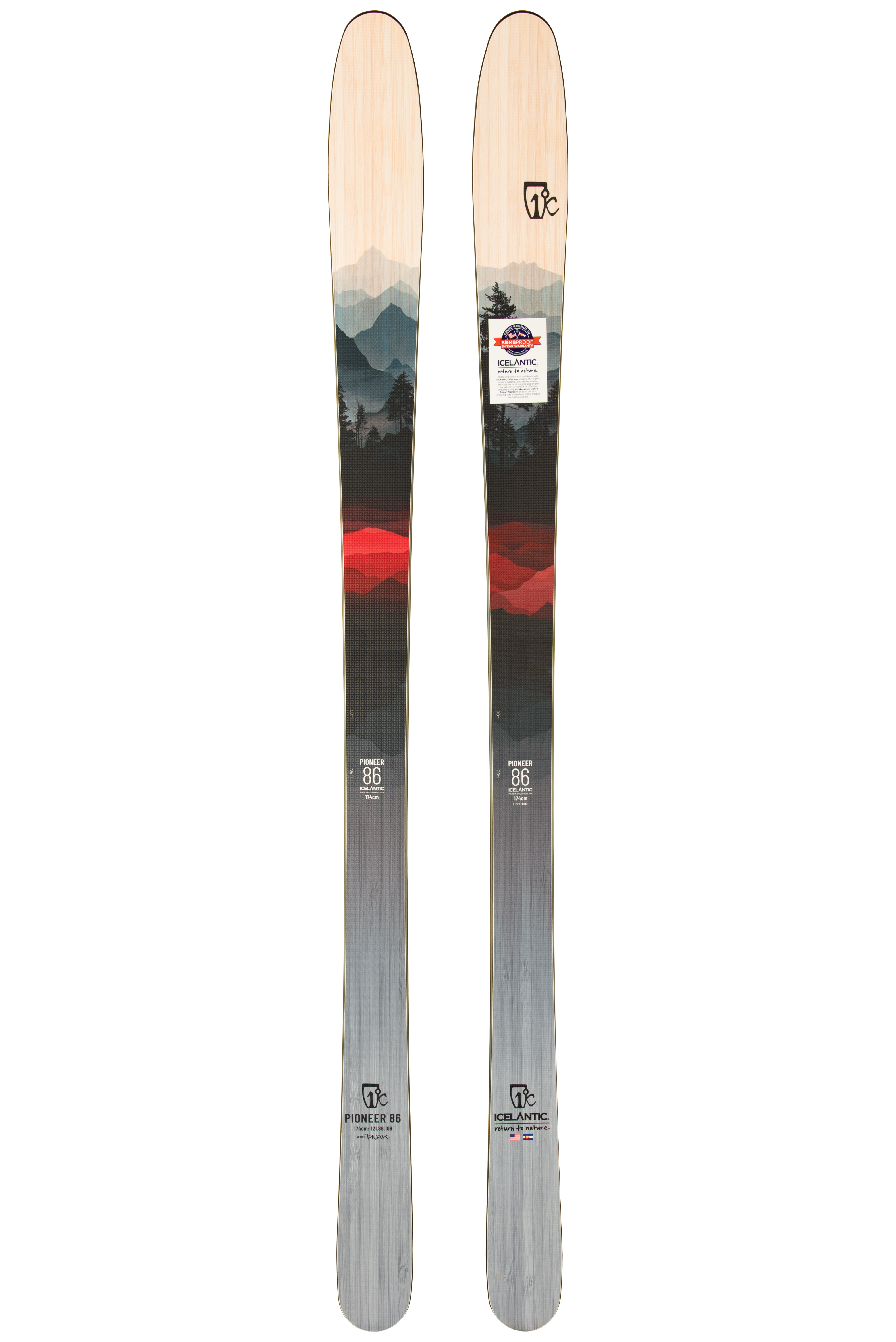 Характеристики лыжи для новичков Icelantic Pioneer 86 2021/2022 174cm