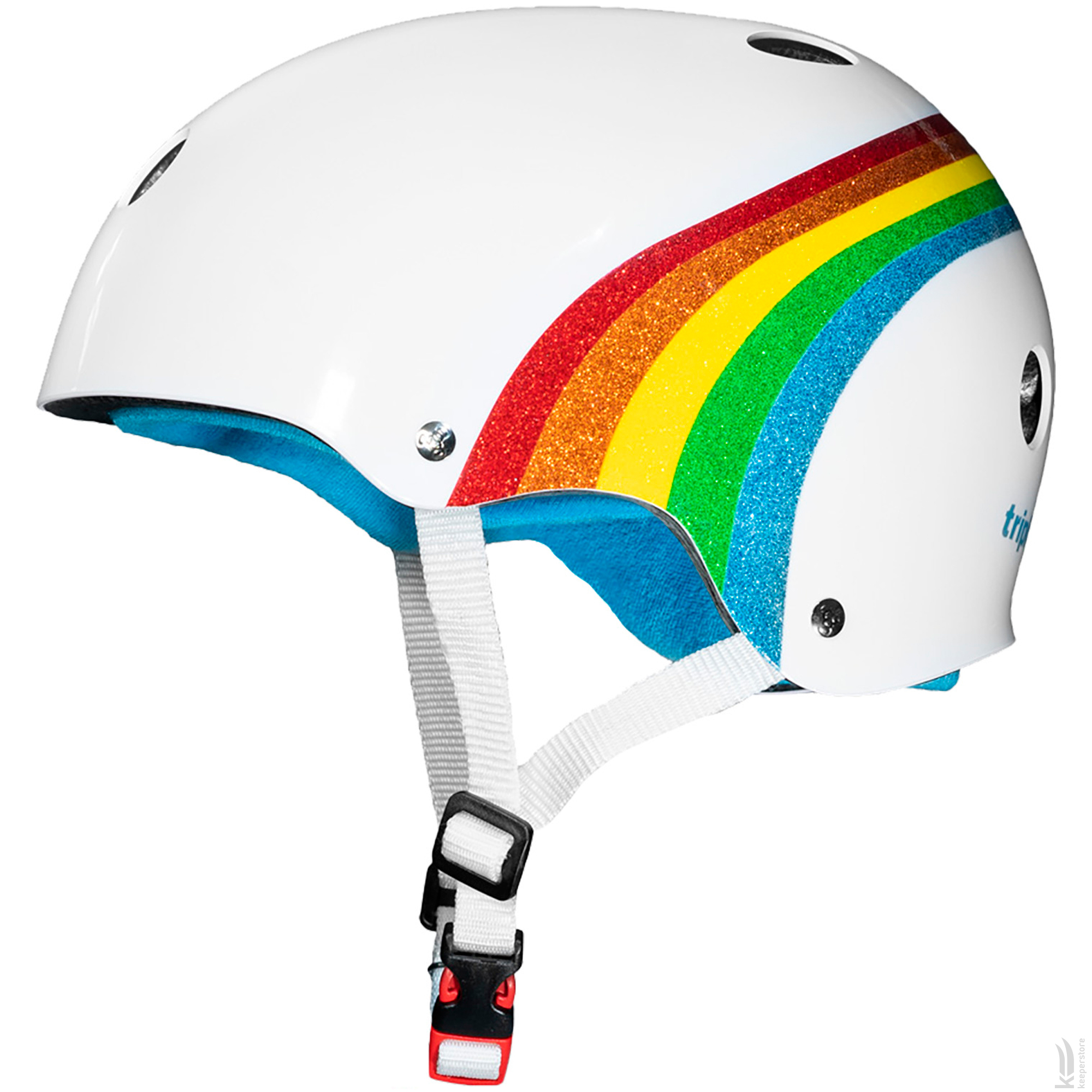 в продажу Шолом Triple8 The Certified Sweatsaver White Rainbow Sparkle (S/M) - фото 3