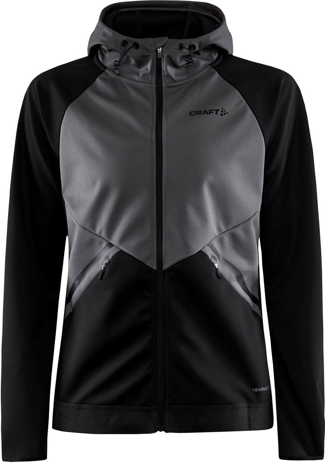 Куртка с вентиляцией Craft Glide Hood Jacket W Black/Granite (XS)