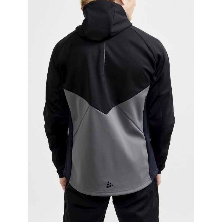 Куртка Craft Glide Hood Jacket M Black/Granite (S) цена 4080.00 грн - фотография 2