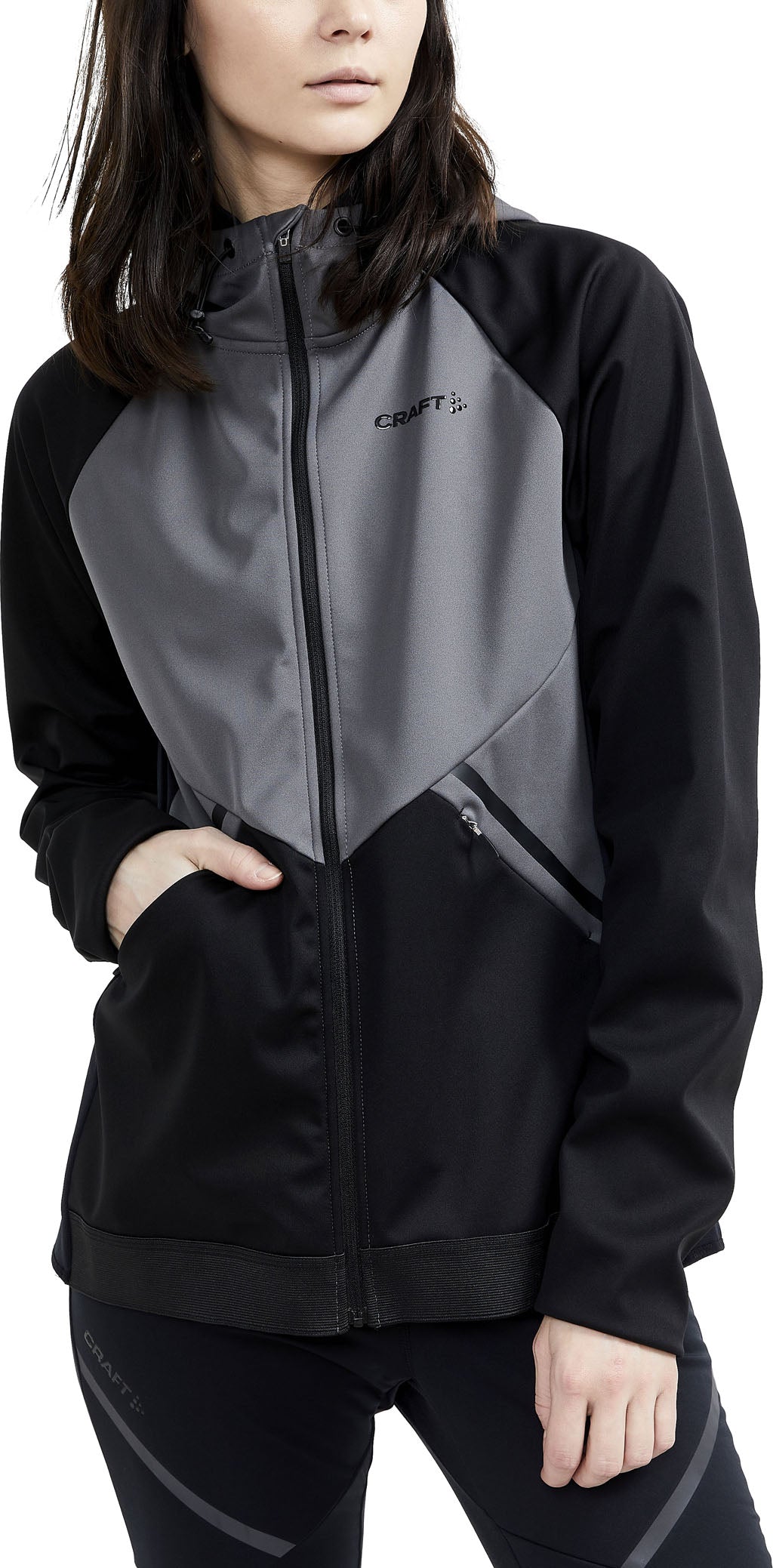 Куртка Craft Glide Hood Jacket W Black/Granite (L) інструкція - зображення 6