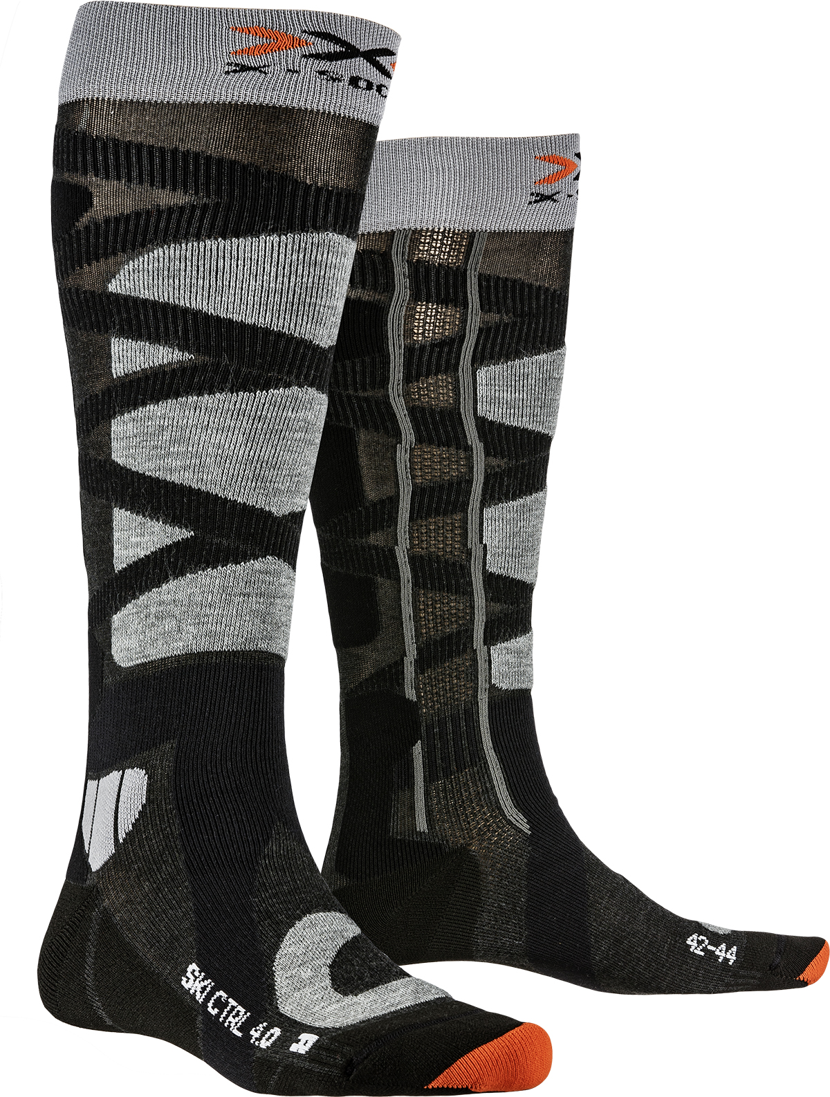 Полиэстеровые носки X-Socks Ski Control 4.0 Anthracite Melange/Stone Grey Melange (42-44)
