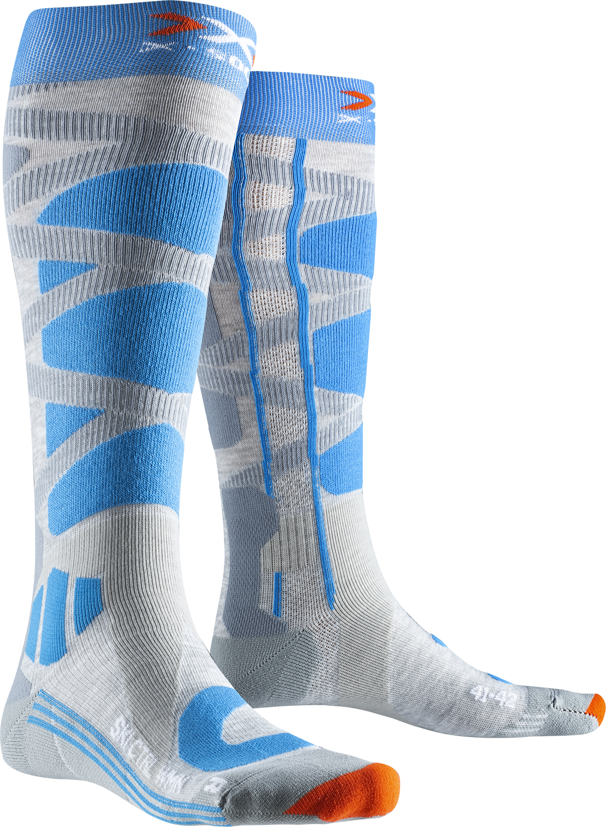 Нейлоновые носки X-Socks Grey Melange/Turquoise (39-40)