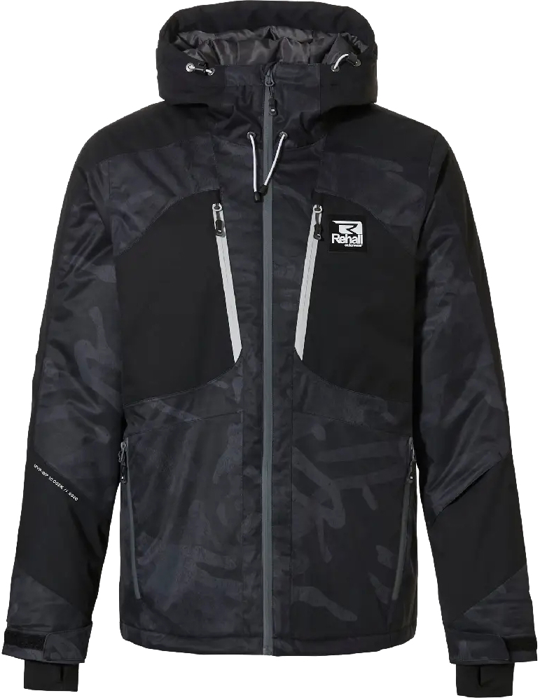 Непромокаемая куртка Rehall Leo Camo Black 2022 (L)