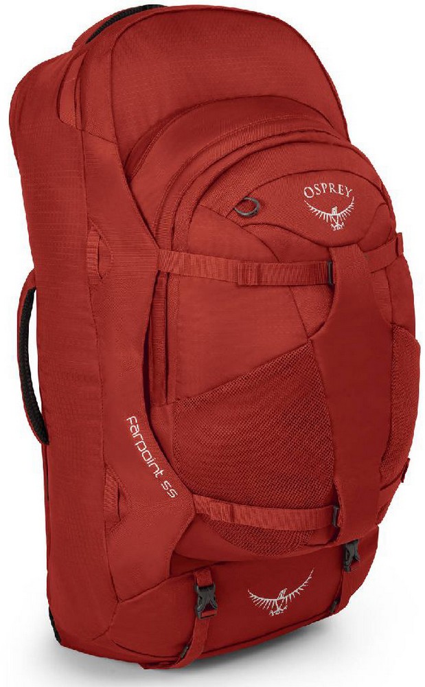 Туристический рюкзак с отделением для ноутбука Osprey Farpoint 55 Jasper Red - S/M