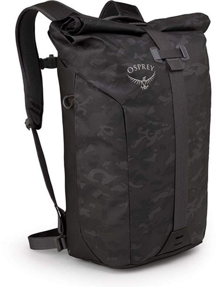 Черный рюкзак Osprey Transporter Roll Camo Black