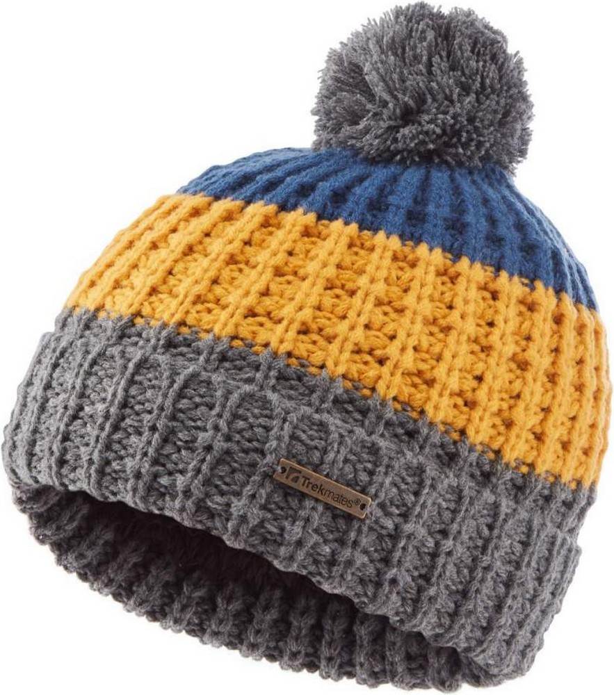 Унисекс шапка Trekmates Jack Knitted Hat Jnr Grey Marl/Yellow