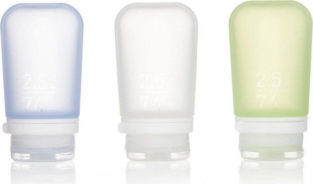 Набор бутылочек Humangear GoToob+ 3-Pack Medium Clear/Green/Blue