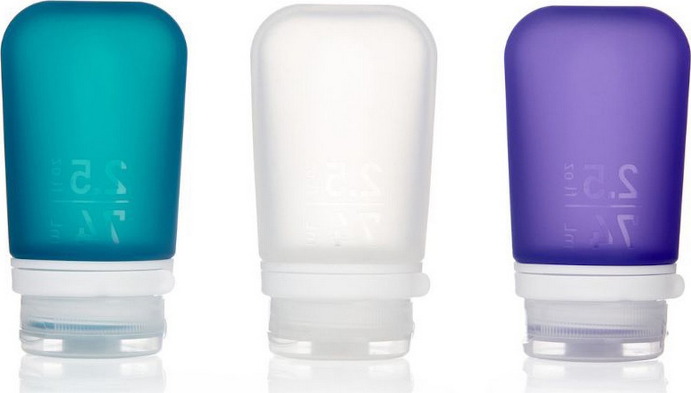 Набор бутылочек Humangear GoToob+ 3-Pack Medium Clear/Purple/Teal